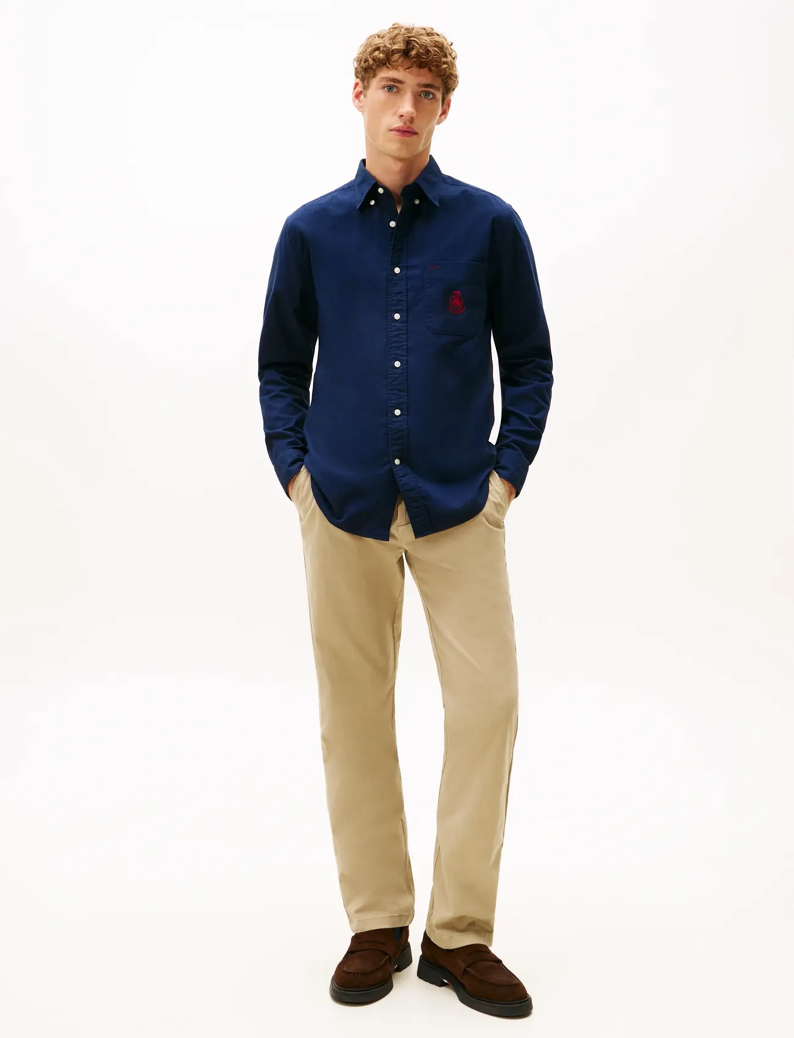 Tommy Hilfiger - BRUSHED OXF CREST POCKET SHIRT - oksfordo marškiniai - preppy navy - 2