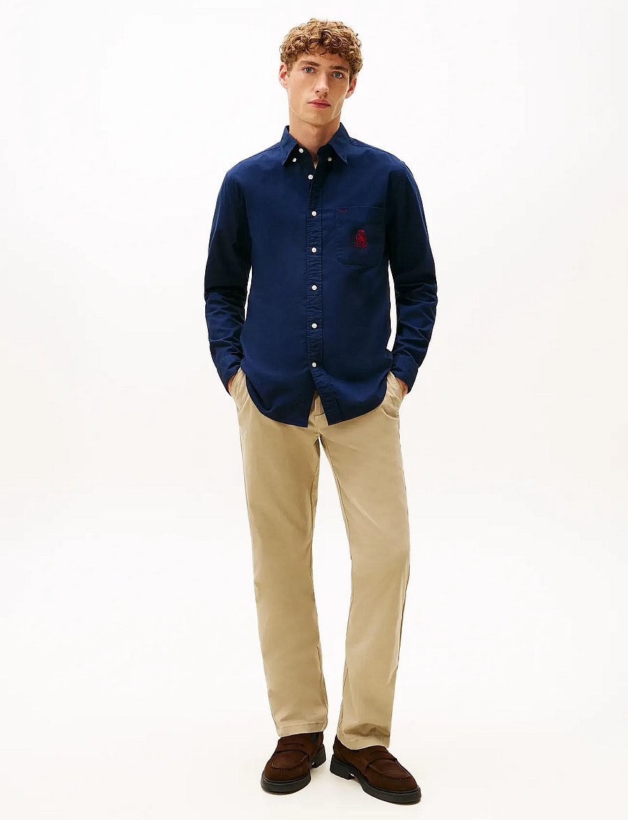 Tommy Hilfiger - BRUSHED OXF CREST POCKET SHIRT - oxfordi särgid - preppy navy - 2