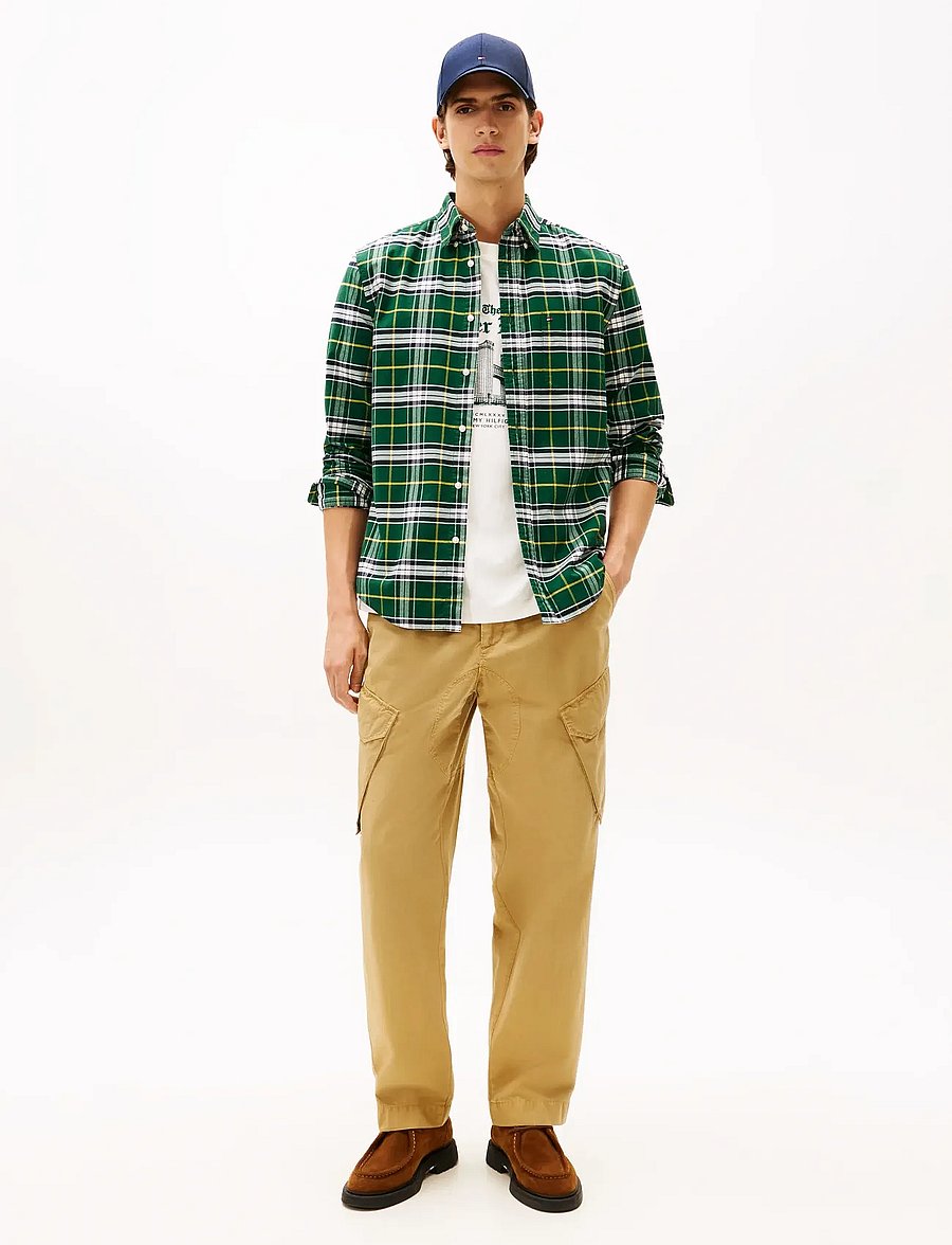 Tommy Hilfiger - BRUSHED OXFORD CHECK RF SHIRT - ternede skjorter - ornamental green / check - 2