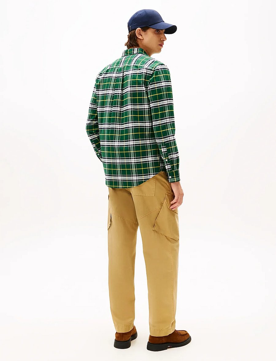 Tommy Hilfiger - BRUSHED OXFORD CHECK RF SHIRT - ternede skjorter - ornamental green / check - 3