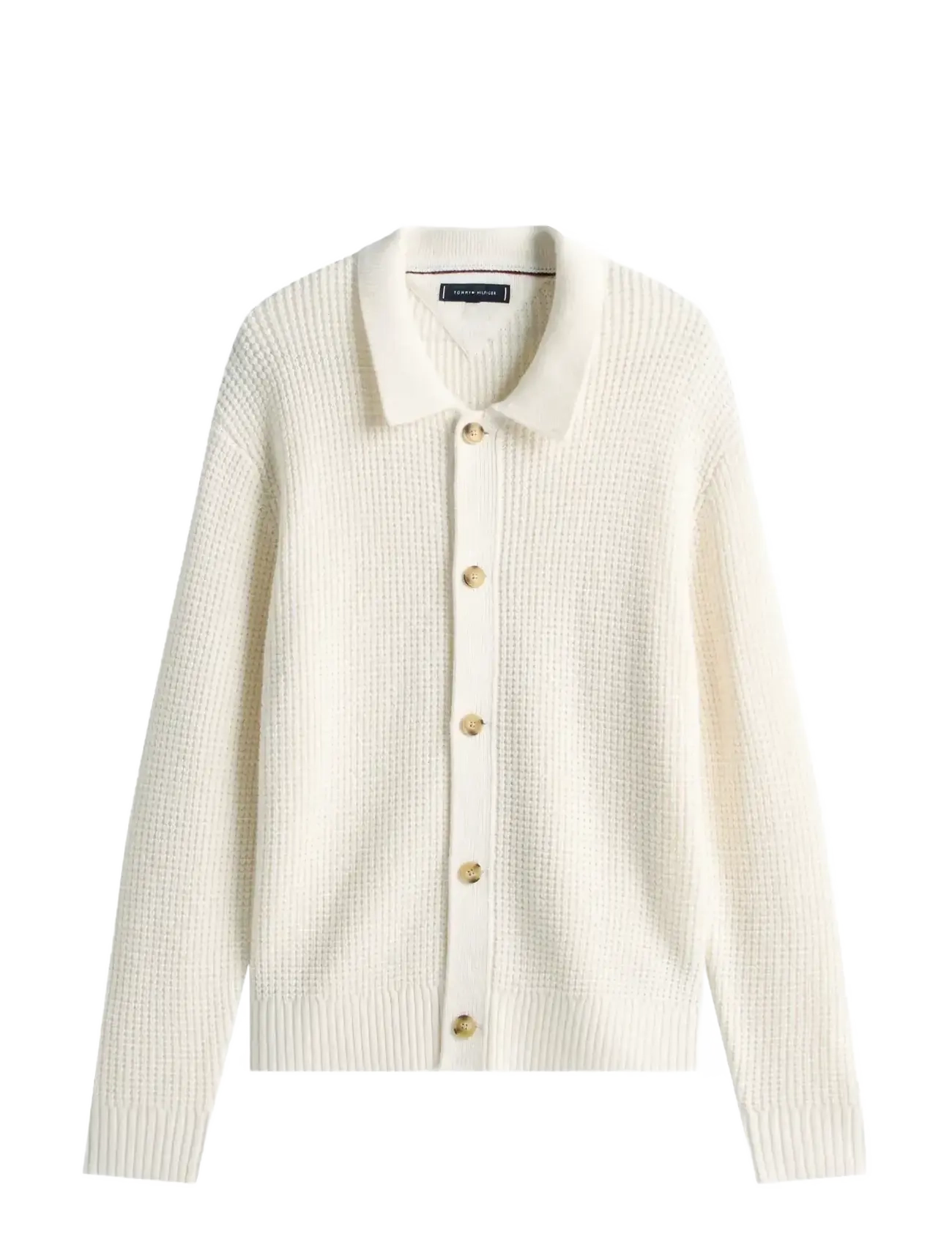 Tommy Hilfiger DC BUTTON UP CARDIGAN - Strickmode - IVORY PETAL / white