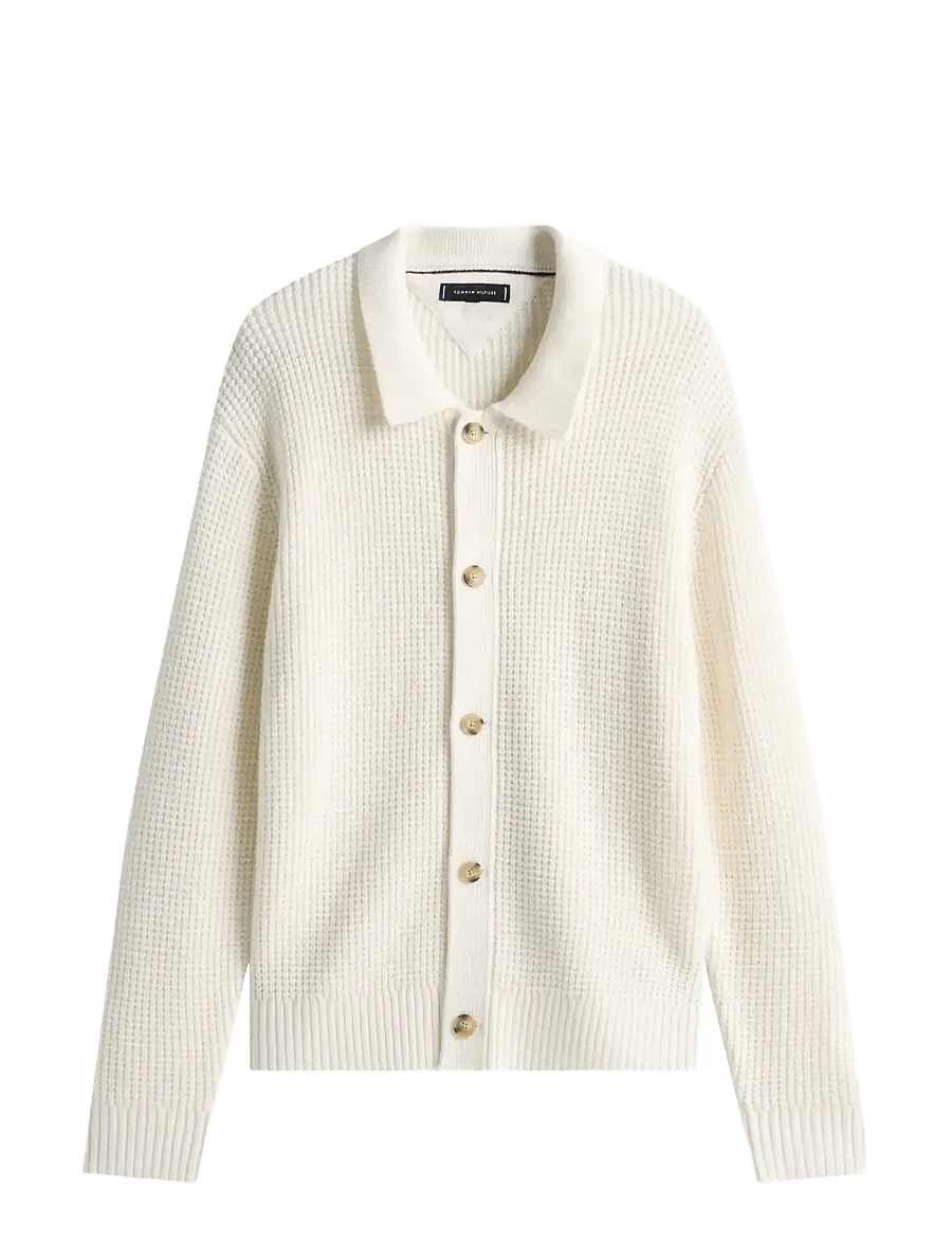 Tommy Hilfiger - DC BUTTON UP CARDIGAN - cardigans - ivory petal - 1