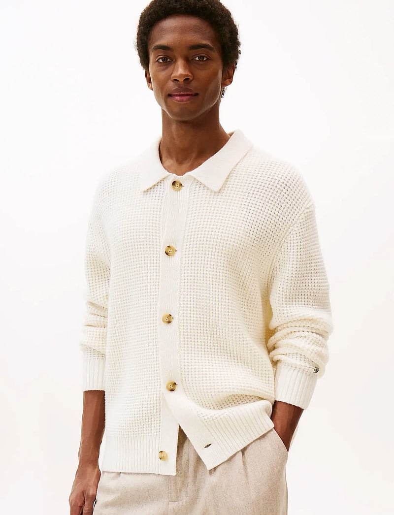 Tommy Hilfiger - DC BUTTON UP CARDIGAN - koftor - ivory petal - 0