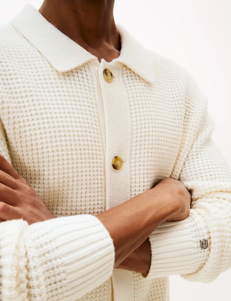 Tommy Hilfiger - DC BUTTON UP CARDIGAN - cardigans - ivory petal - 4