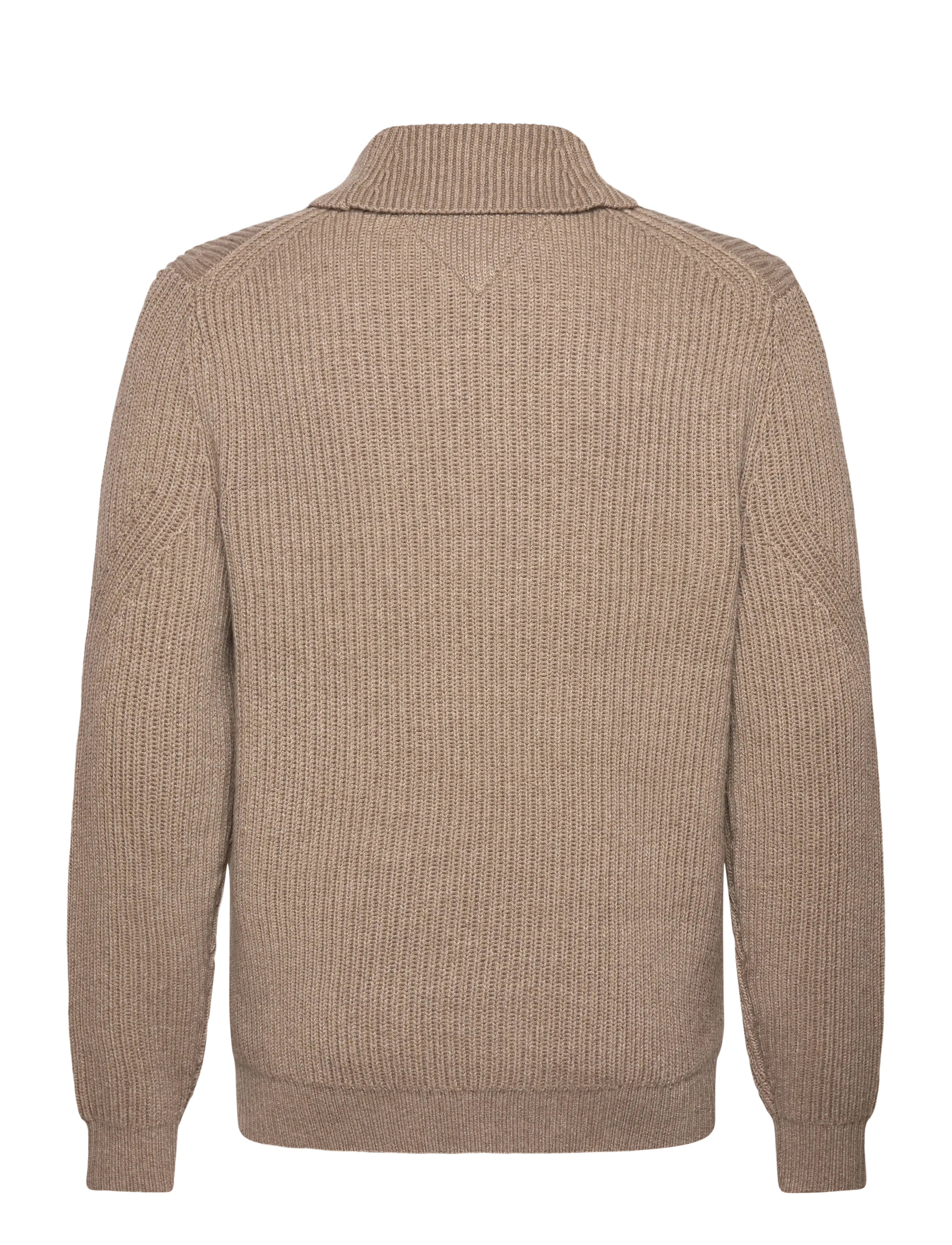 Tommy Hilfiger - DC SHAWL COLLAR SWEATER - pitkähihaiset neulepoolot - coastal taupe heather - 2