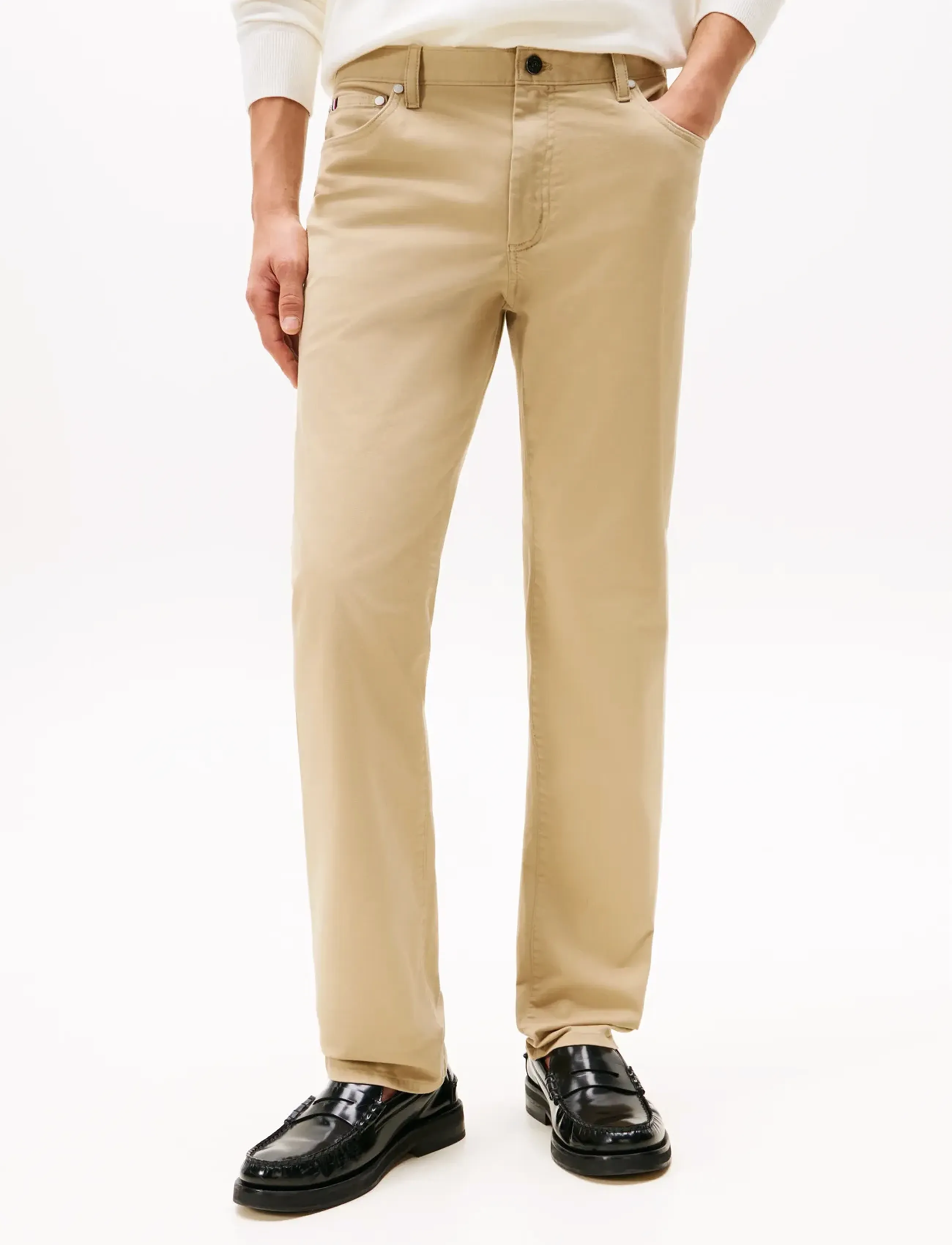 Tommy Hilfiger - DENTON 5PKT ESSENTIAL TWILL - casual trousers - batique khaki - 4