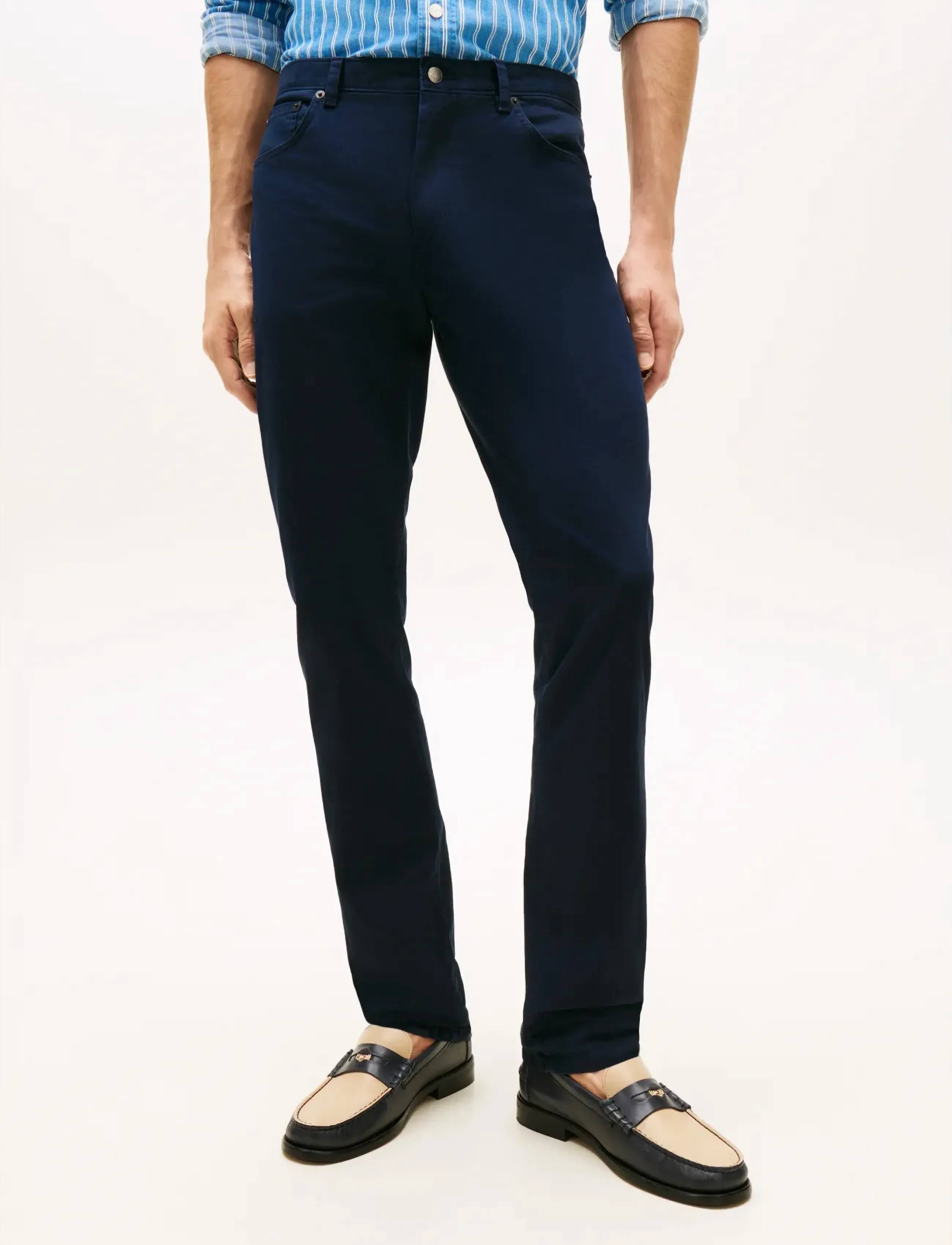 Tommy Hilfiger CORE DENTON 5PKT ESSENTIAL TWILL - Preppy - NAVY BLUE / navy