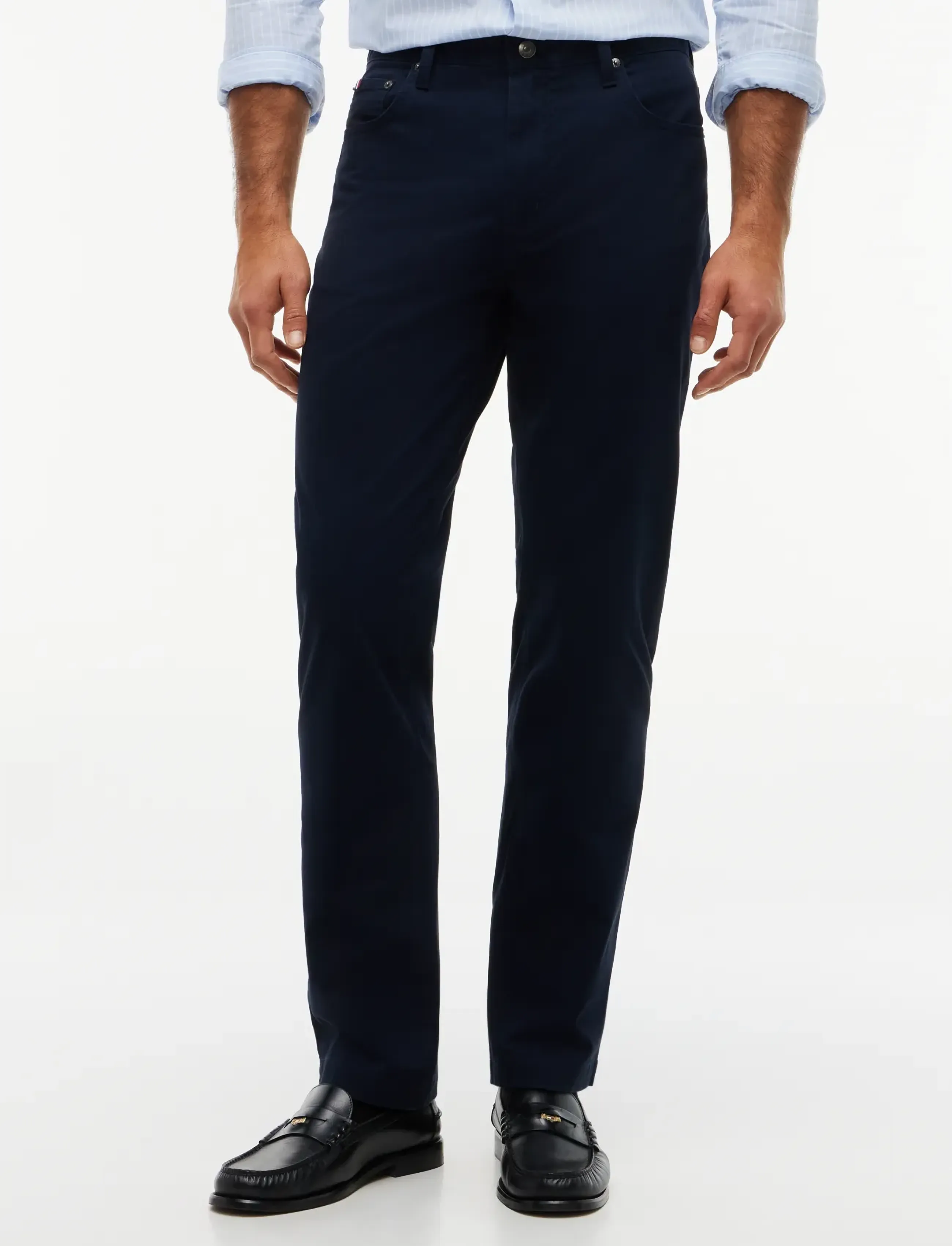 Tommy Hilfiger - DENTON 5PKT ESSENTIAL TWILL - püksid & teksad - navy blue - 0