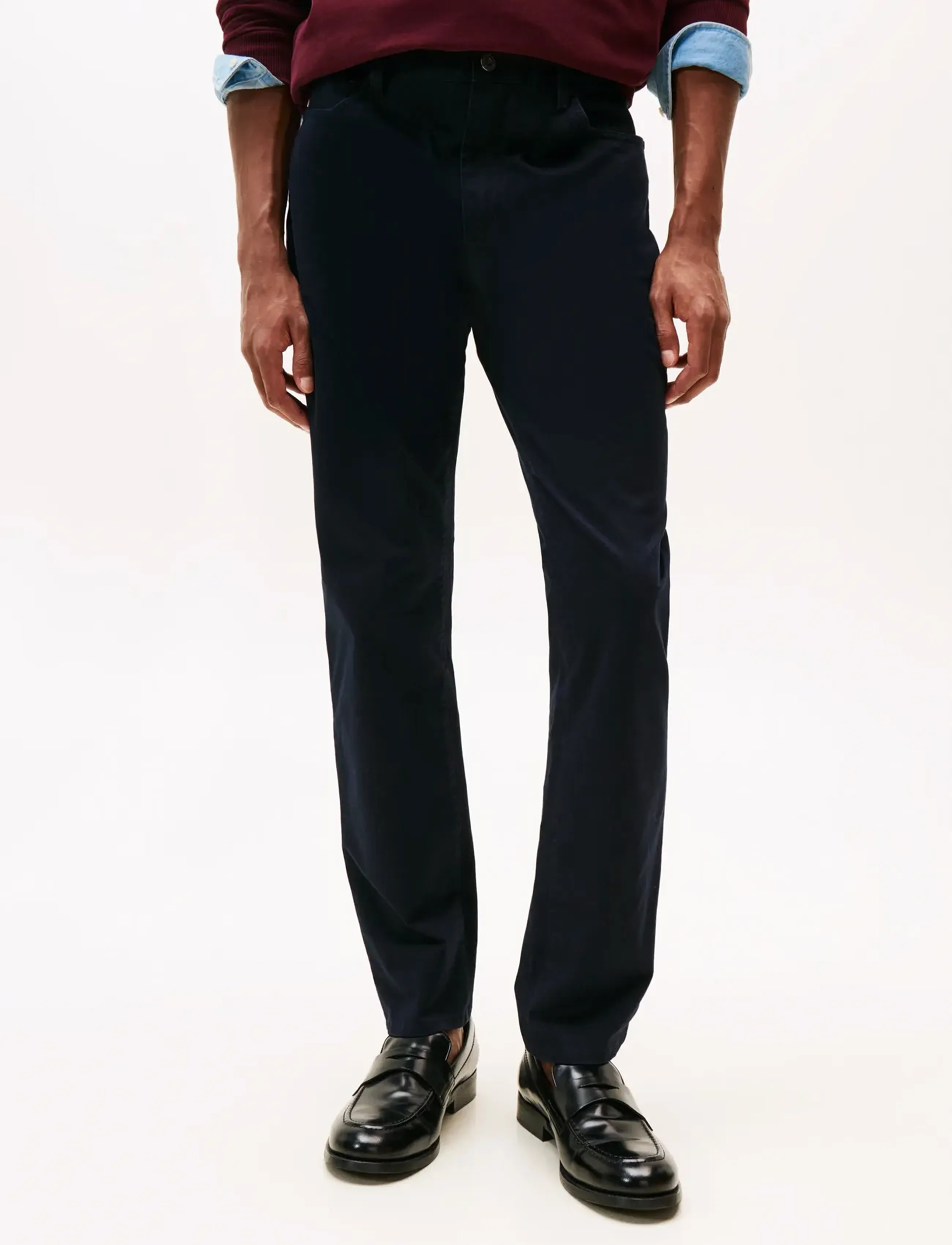 Tommy Hilfiger - DENTON 5PKT ESSENTIAL TWILL - casual byxor - navy blue - 4