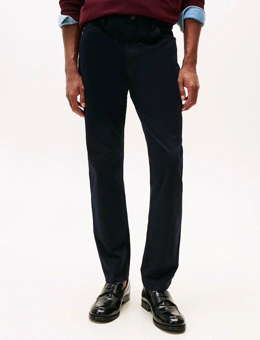 Tommy Hilfiger - DENTON 5PKT ESSENTIAL TWILL - rennot housut - navy blue - 4