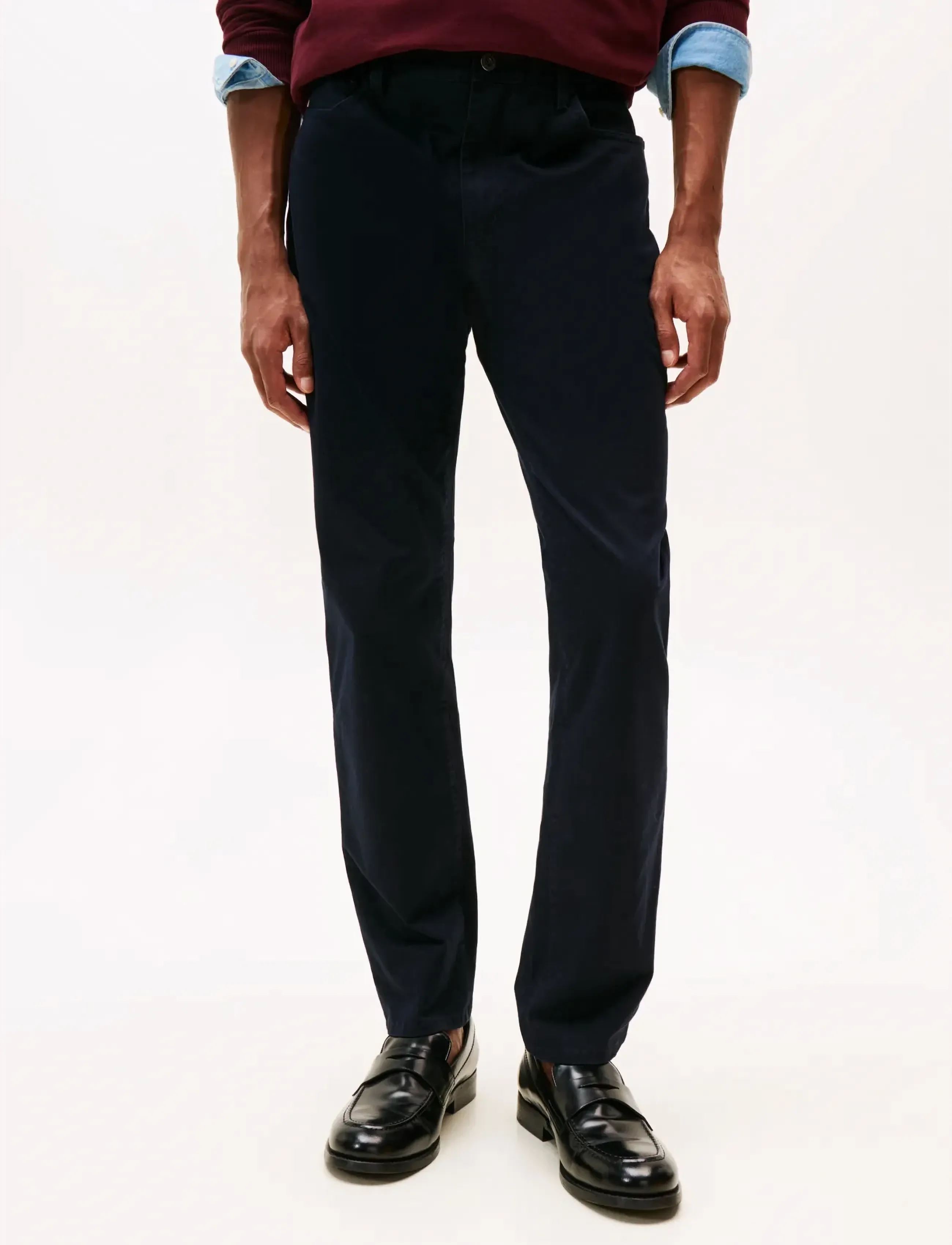 Tommy Hilfiger - DENTON 5PKT ESSENTIAL TWILL - casual byxor - navy blue - 5