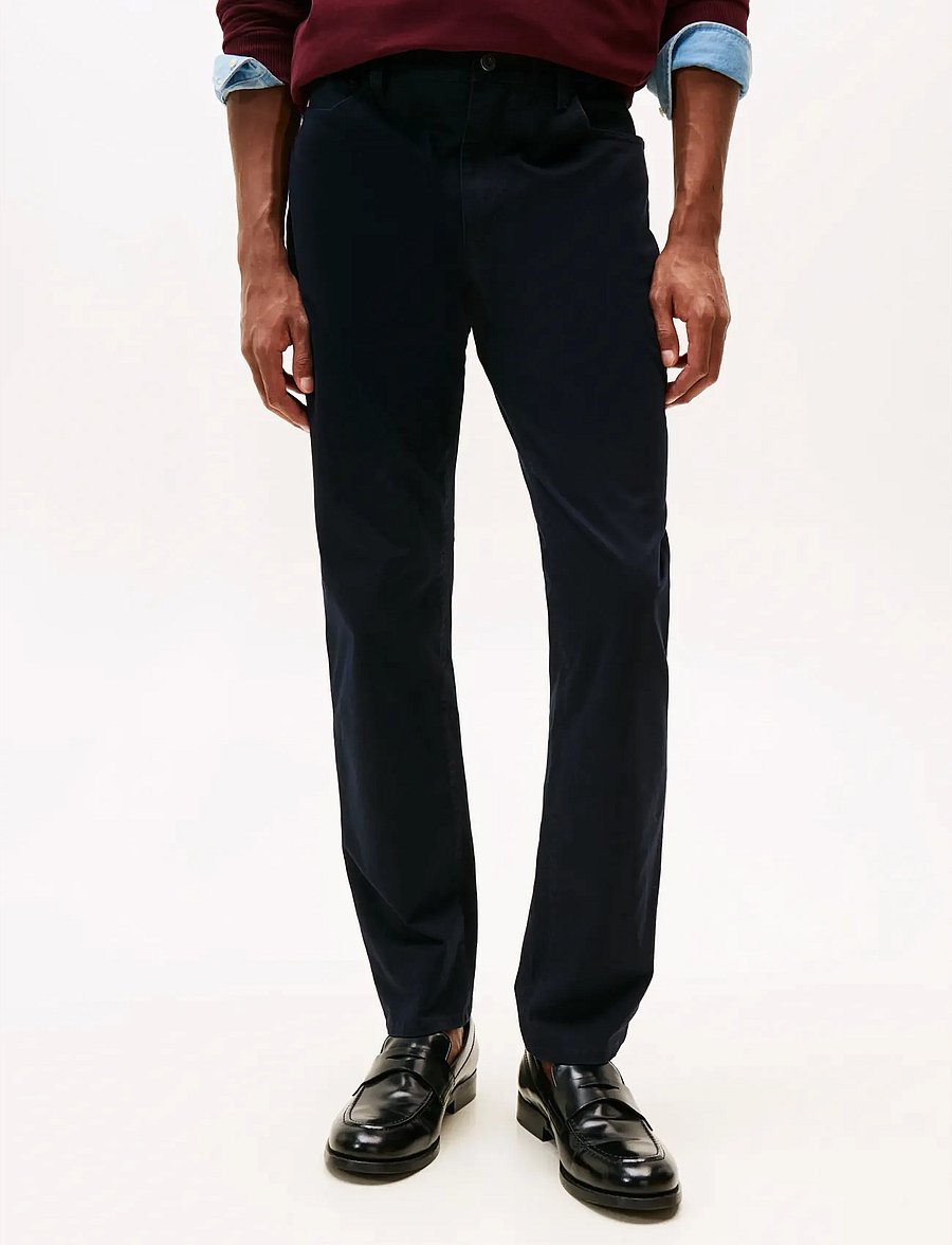 Tommy Hilfiger - DENTON 5PKT ESSENTIAL TWILL - rennot housut - navy blue - 5