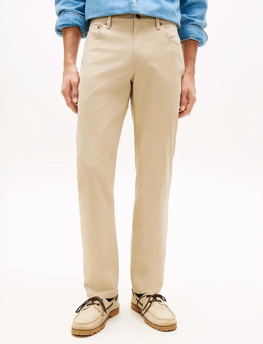 Tommy Hilfiger - DENTON 5PKT ESSENTIAL TWILL - casual byxor - sandalwood - 0