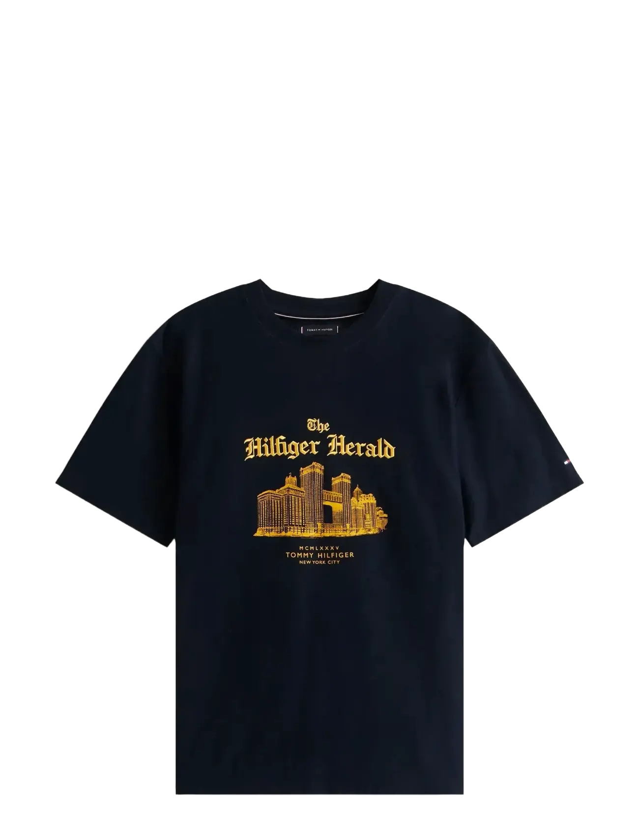 TOMMY HILFIGER Herald Skyline Graphic Tee Navy - L - Herren