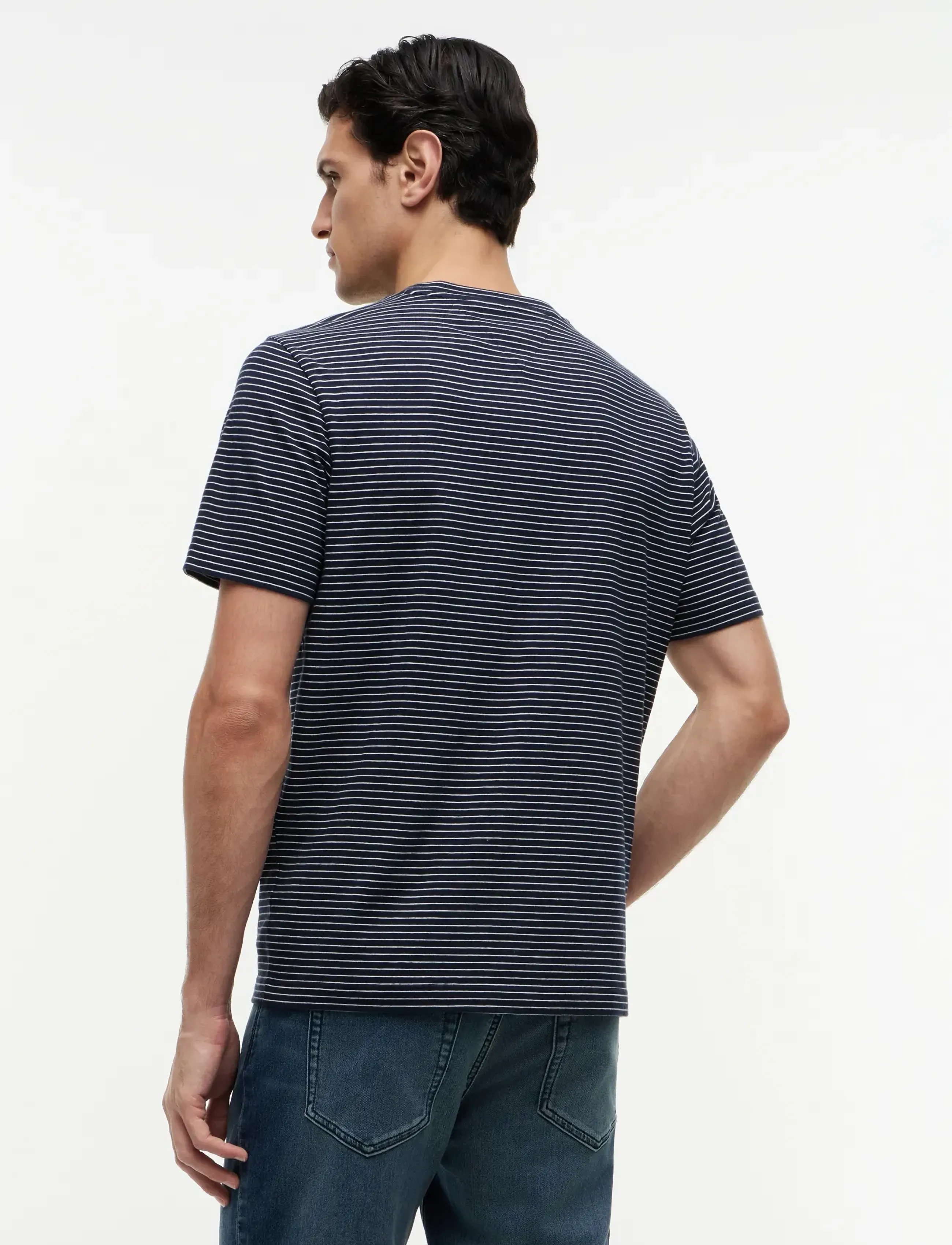 Tommy Hilfiger - ESS SEASONAL REG FIT STRIPE TEE - kortærmede t-shirts - desert sky ecru stripe - 2