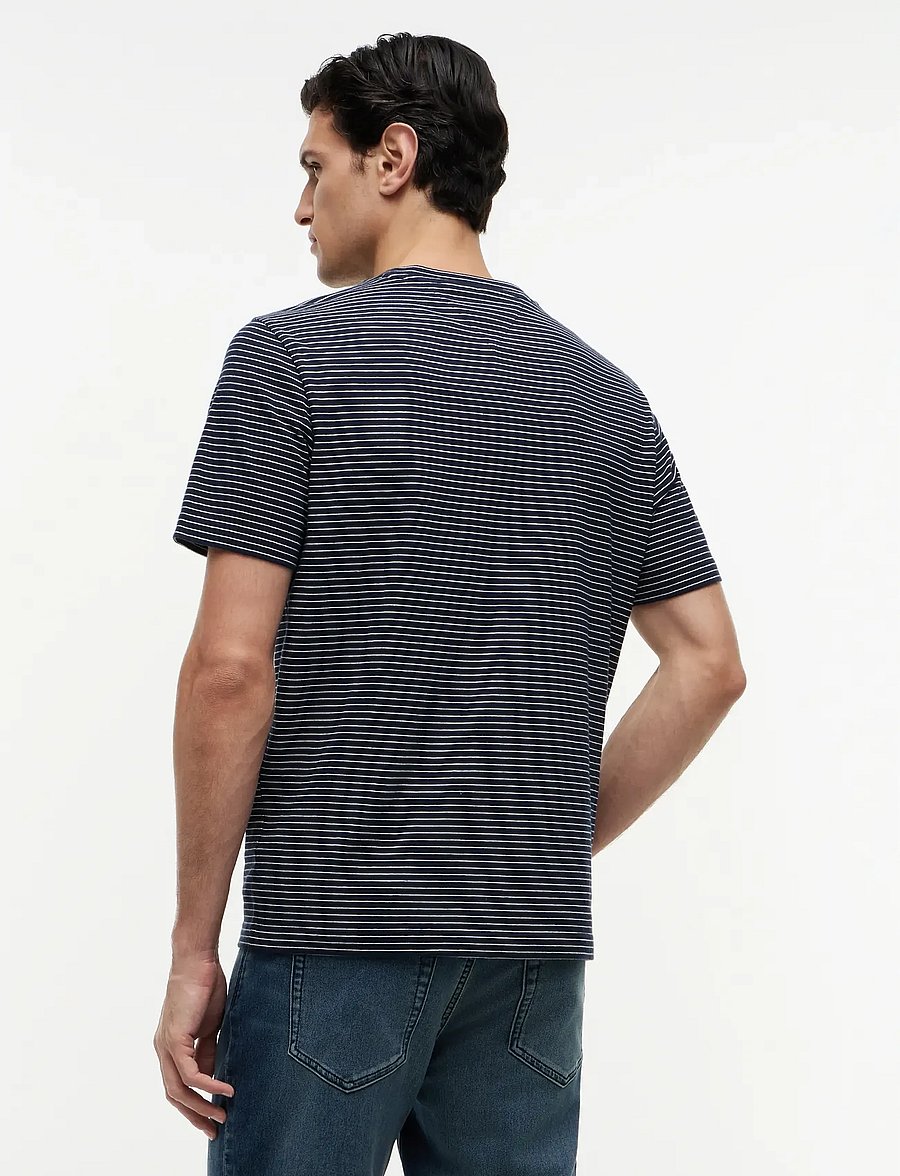 Tommy Hilfiger - ESS SEASONAL REG FIT STRIPE TEE - short-sleeved t-shirts - desert sky ecru stripe - 2