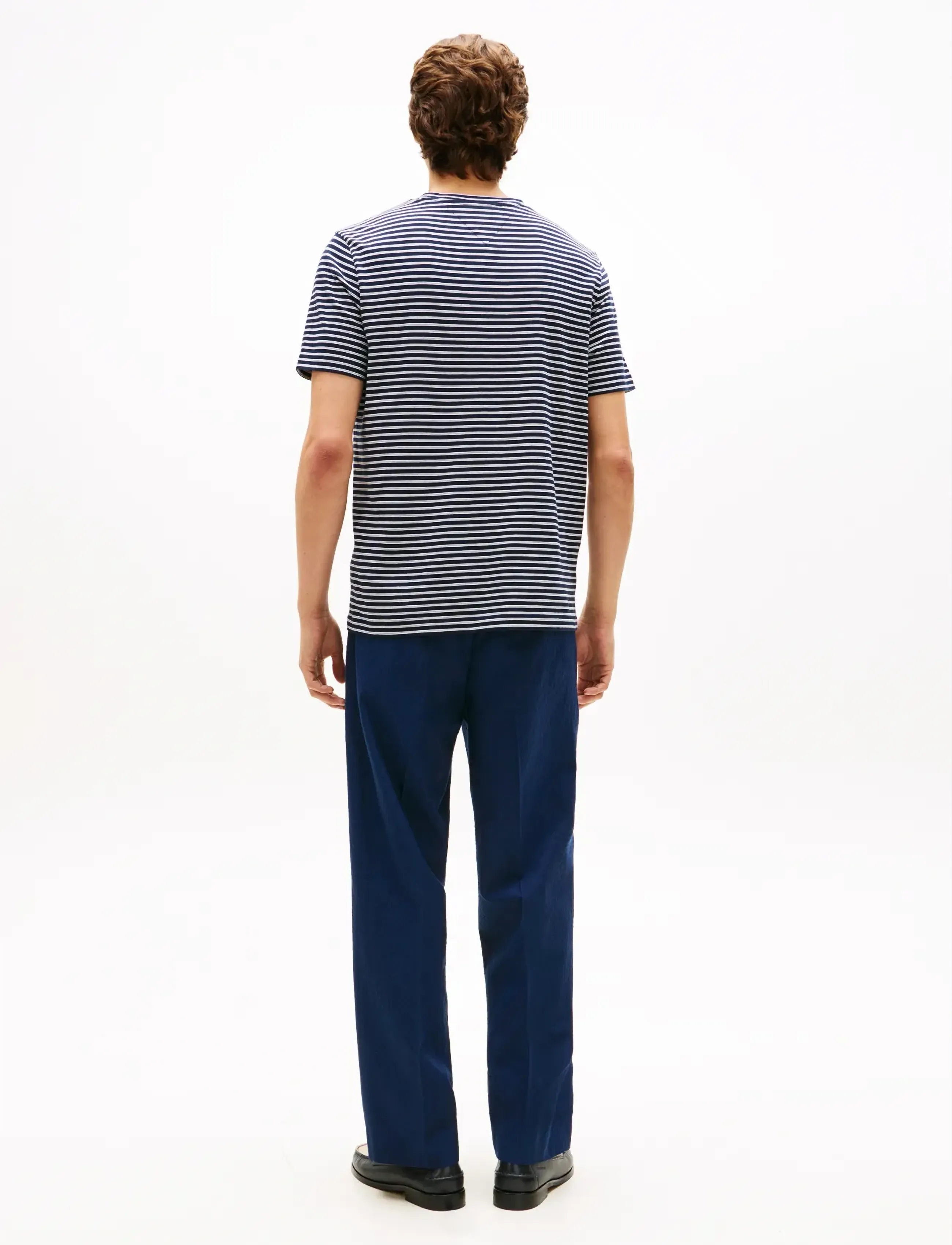 Tommy Hilfiger - ESS SEASONAL REG FIT STRIPE TEE - kortærmede t-shirts - desert sky   ecru stripe - 2