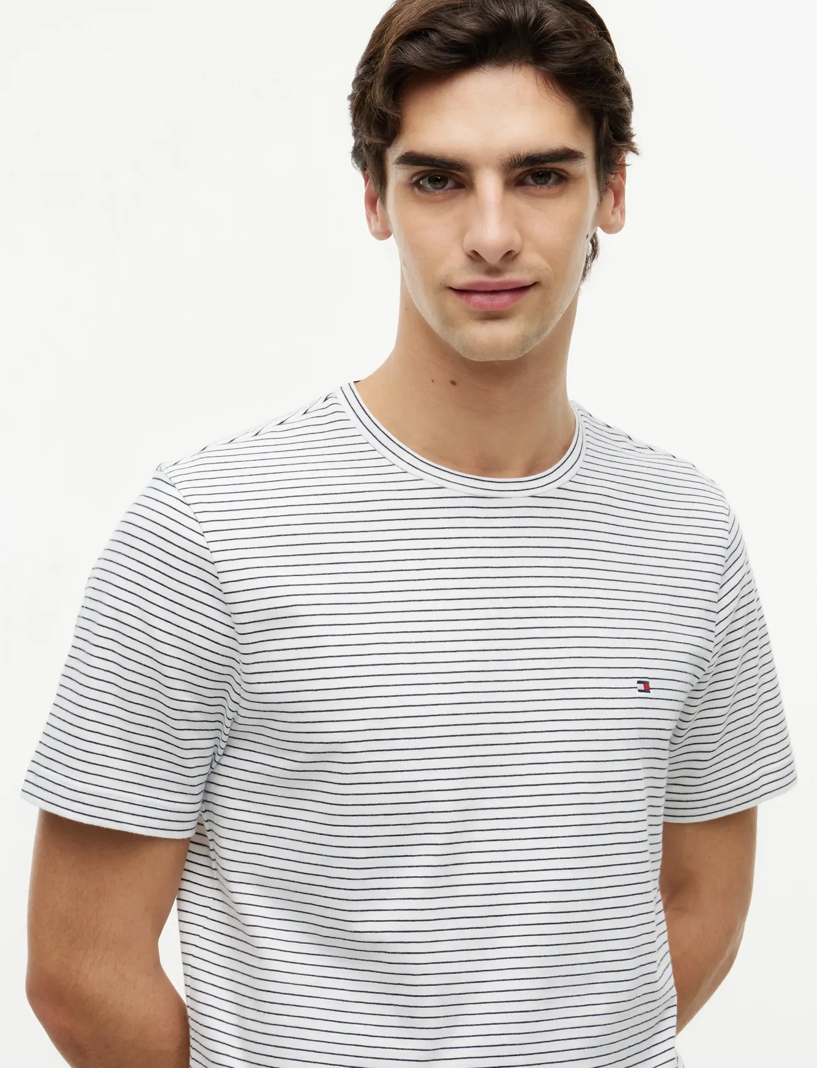 Tommy Hilfiger - ESS SEASONAL REG FIT STRIPE TEE - kurzärmelig - ecru desert sky stripe - 3