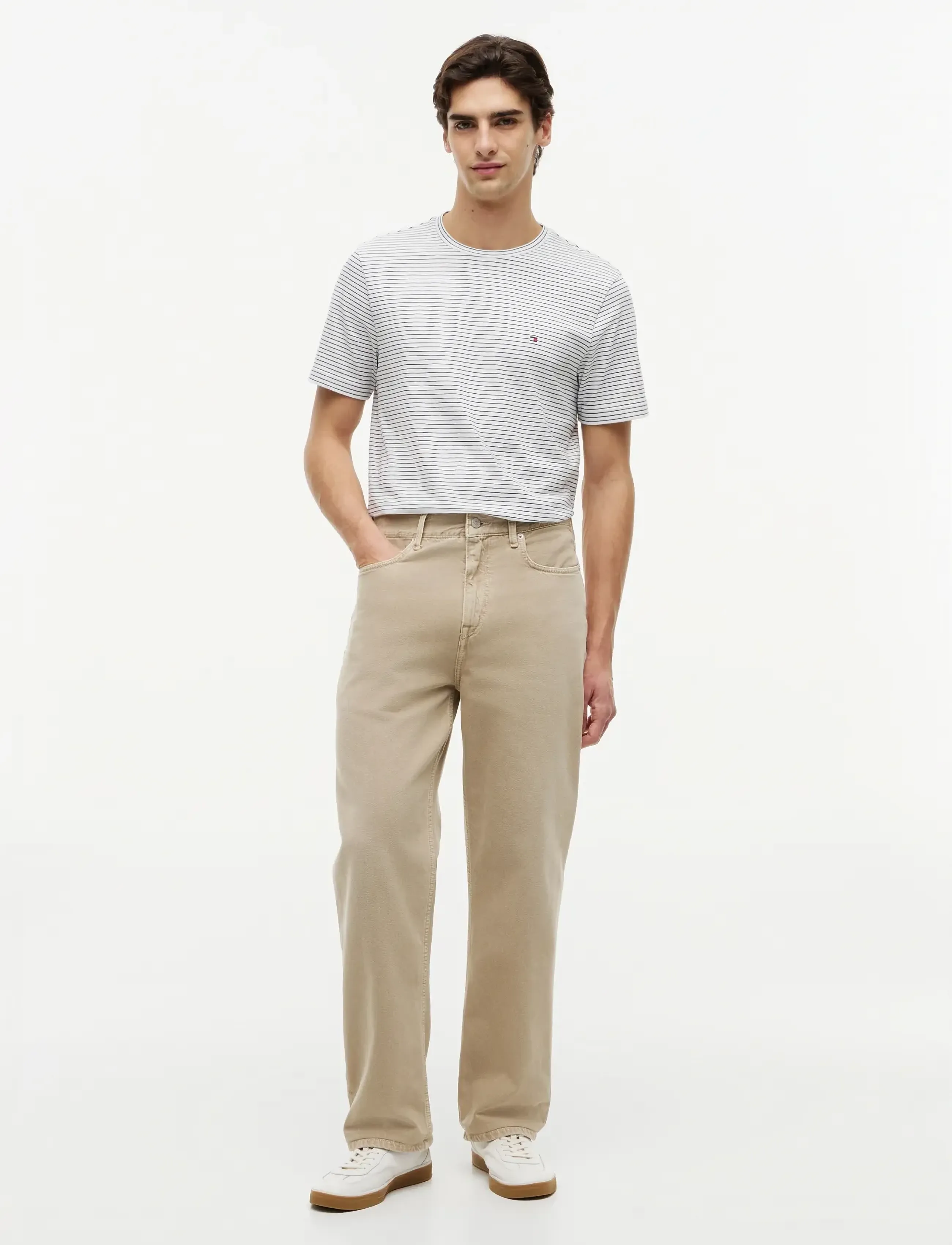 Tommy Hilfiger - ESS SEASONAL REG FIT STRIPE TEE - kurzärmelig - ecru desert sky stripe - 4