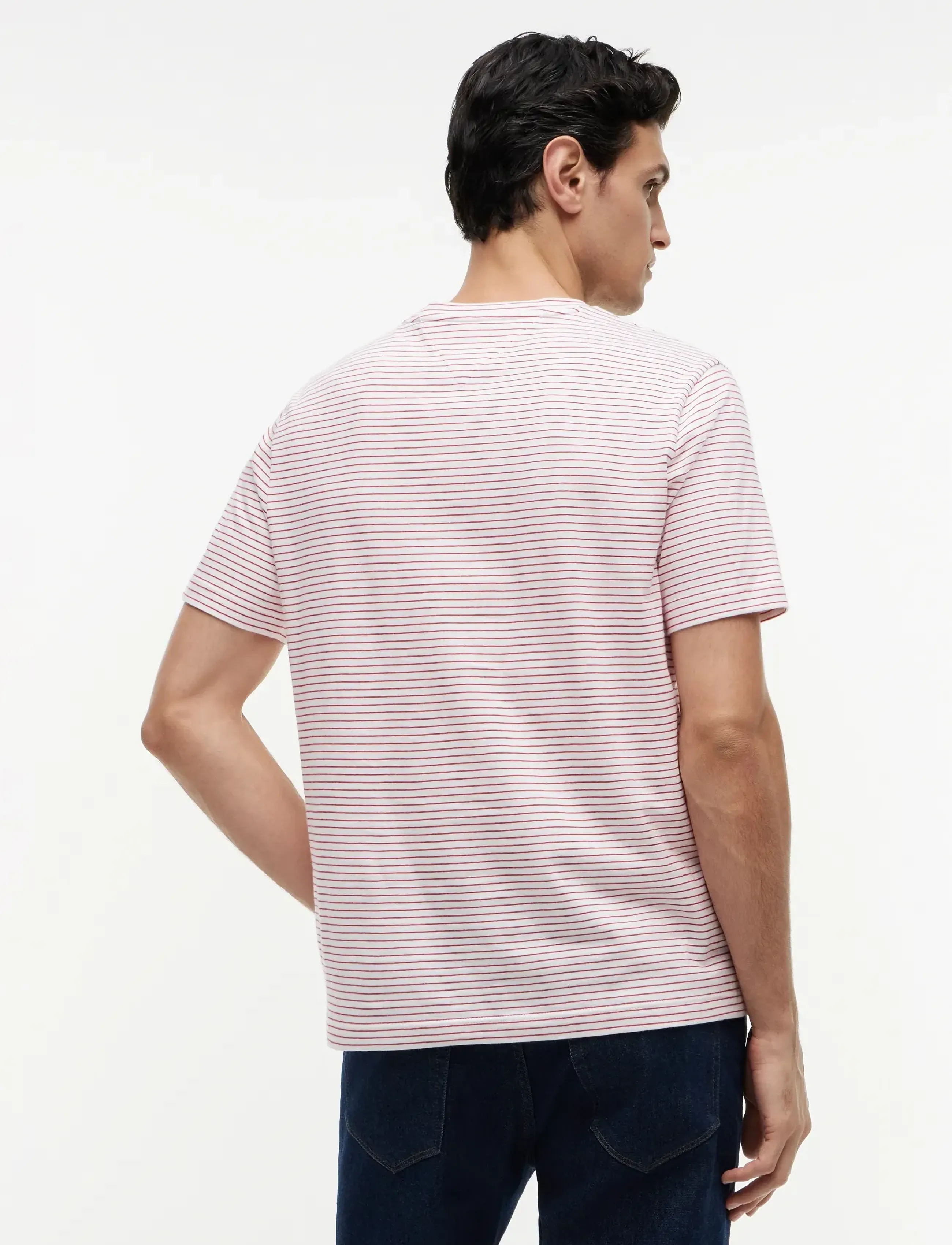 Tommy Hilfiger - ESS SEASONAL REG FIT STRIPE TEE - kortærmede t-shirts - ecru medium red stripe - 2