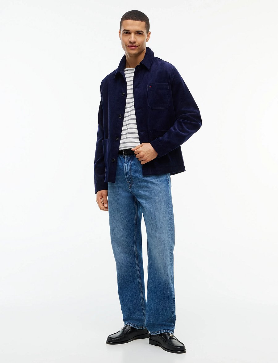 Tommy Hilfiger - ESS SEASONAL REG FIT STRIPE TEE - lyhythihaiset - ecru navy blue - 4