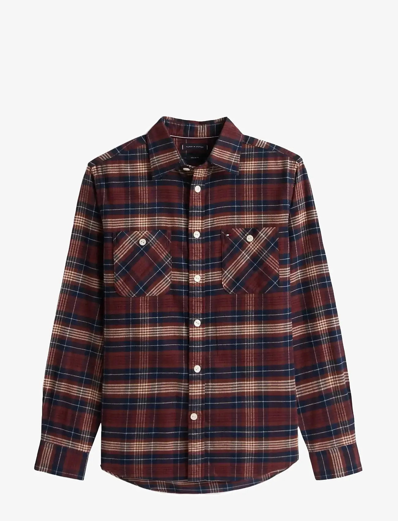 Tommy Hilfiger - FLANNEL TARTAN POCKET RF SHIRT - basic skjorter - deep burgundy   check - 1
