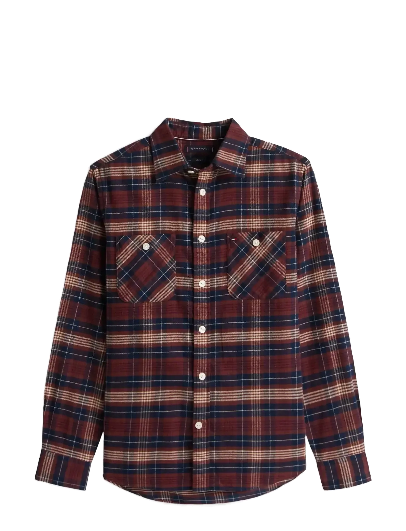 Tommy Hilfiger FLANNEL TARTAN POCKET RF SHIRT - Skjorter - DEEP BURGUNDY   CHECK / multi