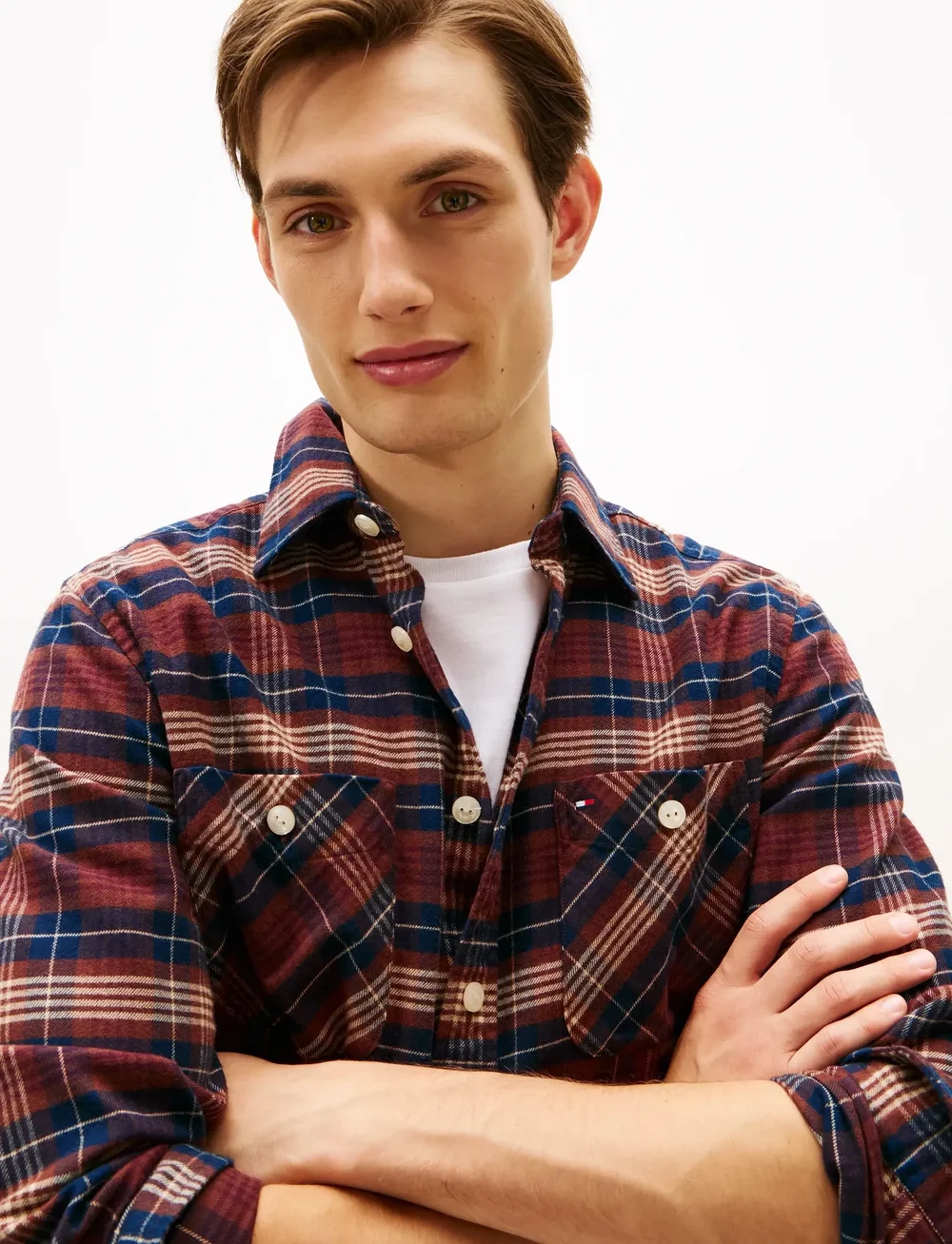 Tommy Hilfiger - FLANNEL TARTAN POCKET RF SHIRT - flanell-hemden - deep burgundy / check - 4