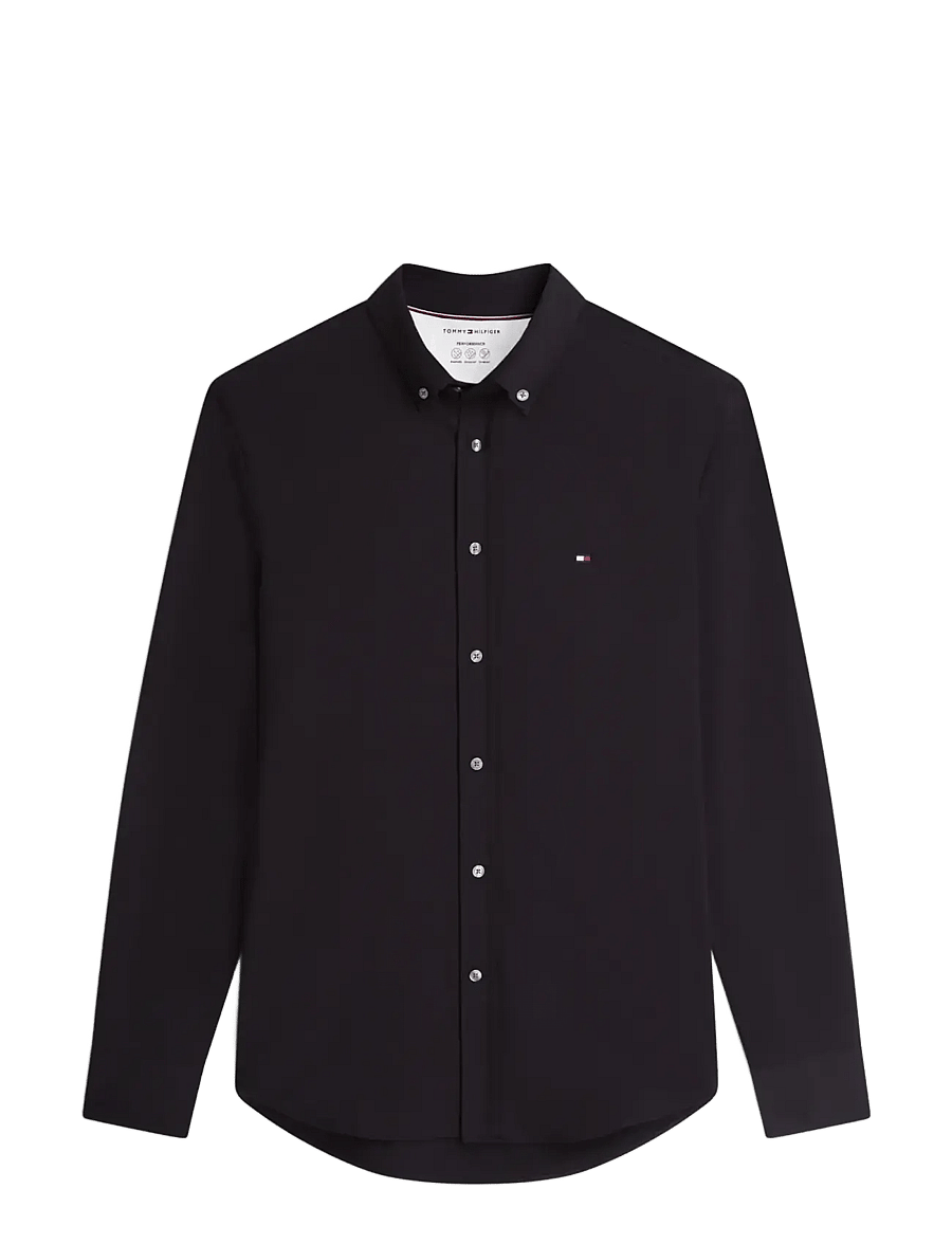 Tommy Hilfiger - PERFORMANCE SF INTERLOCK - rennot kauluspaidat - black - 1