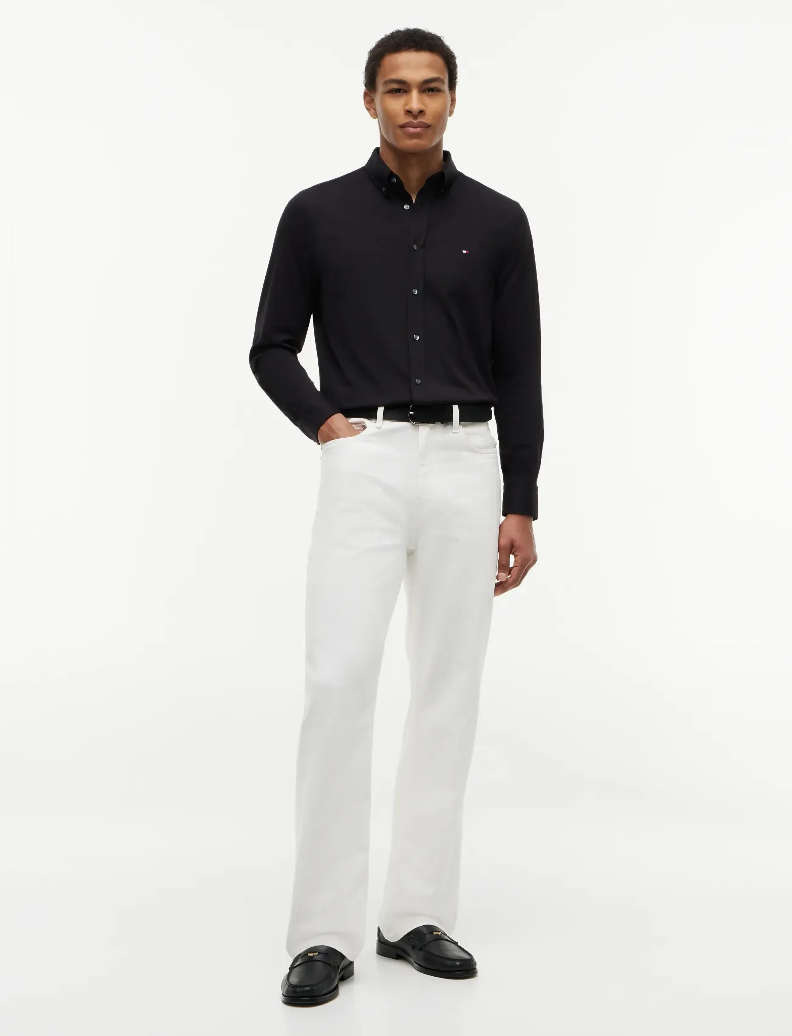 Tommy Hilfiger - PERFORMANCE SF INTERLOCK - casual shirts - black - 4