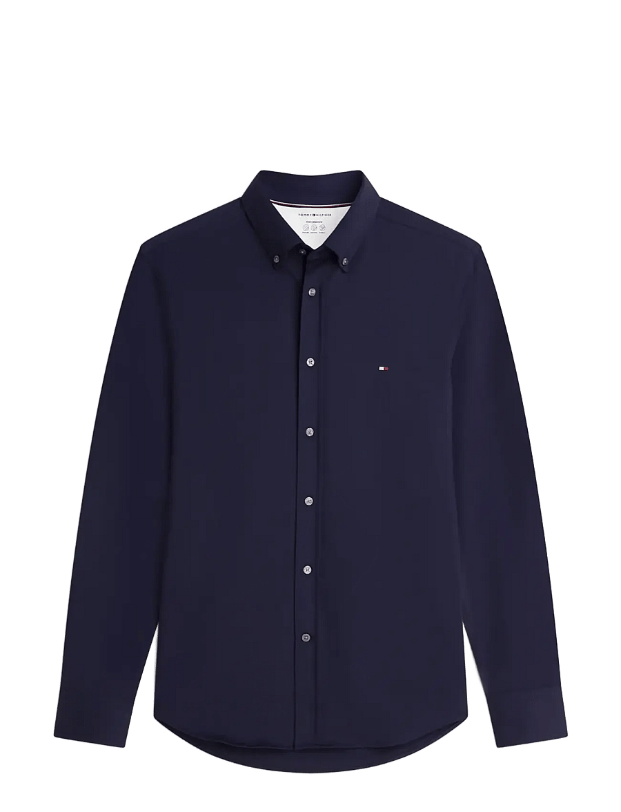 Tommy Hilfiger - PERFORMANCE SF INTERLOCK - casual hemden - carbon navy - 1