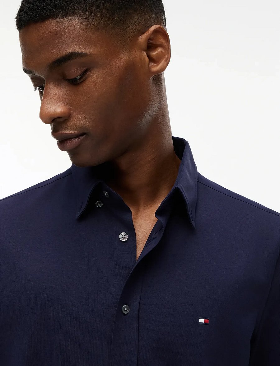 Tommy Hilfiger - PERFORMANCE SF INTERLOCK - casual hemden - carbon navy - 3