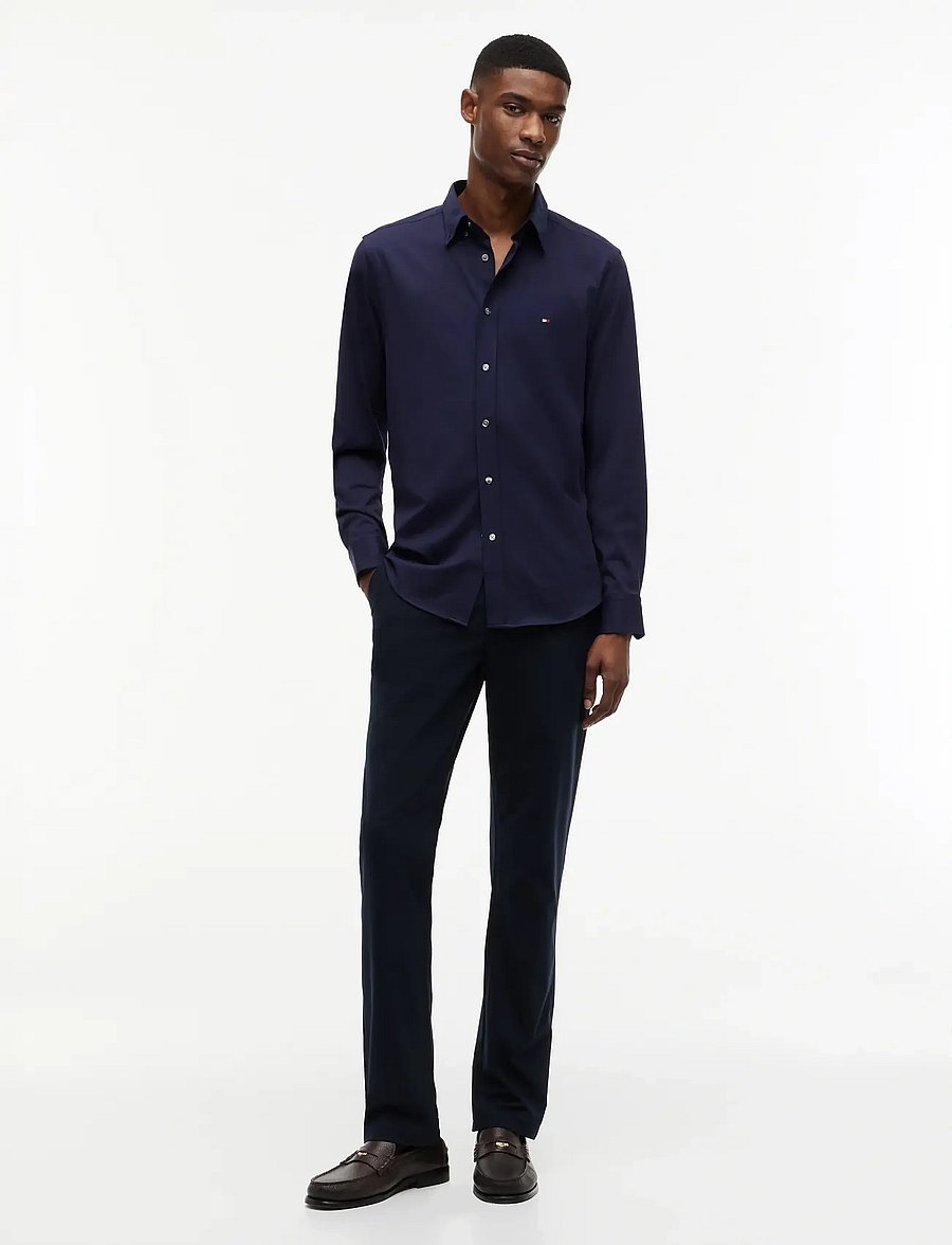 Tommy Hilfiger - PERFORMANCE SF INTERLOCK - casual hemden - carbon navy - 4