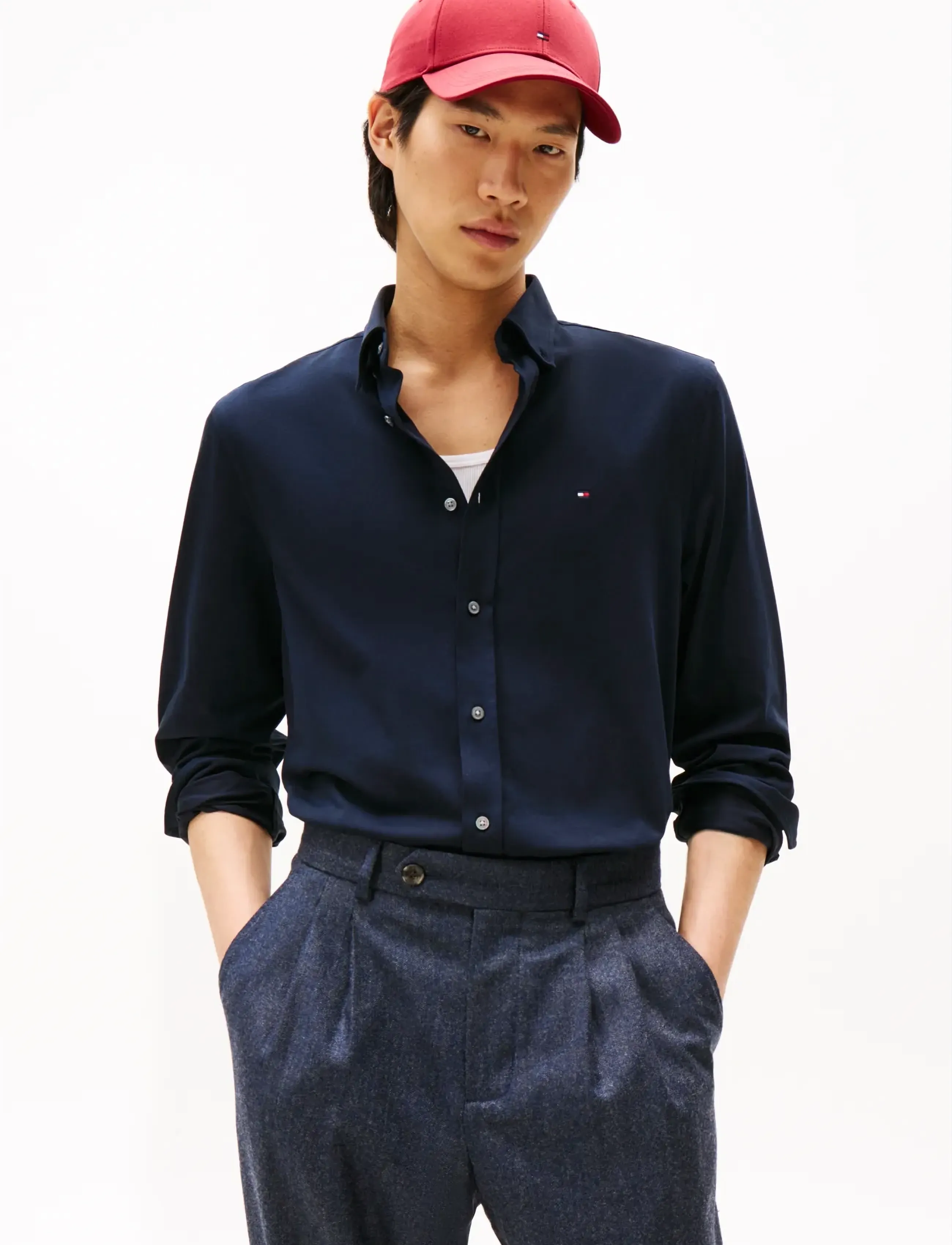 Tommy Hilfiger PERFORMANCE SF INTERLOCK - Riided - DESERT SKY / navy