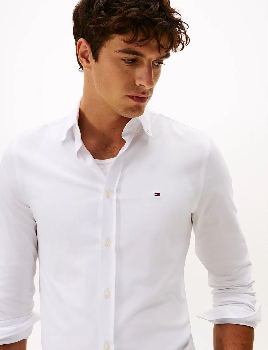 Tommy Hilfiger - PERFORMANCE SF INTERLOCK - vabaajasärgid - white - 5