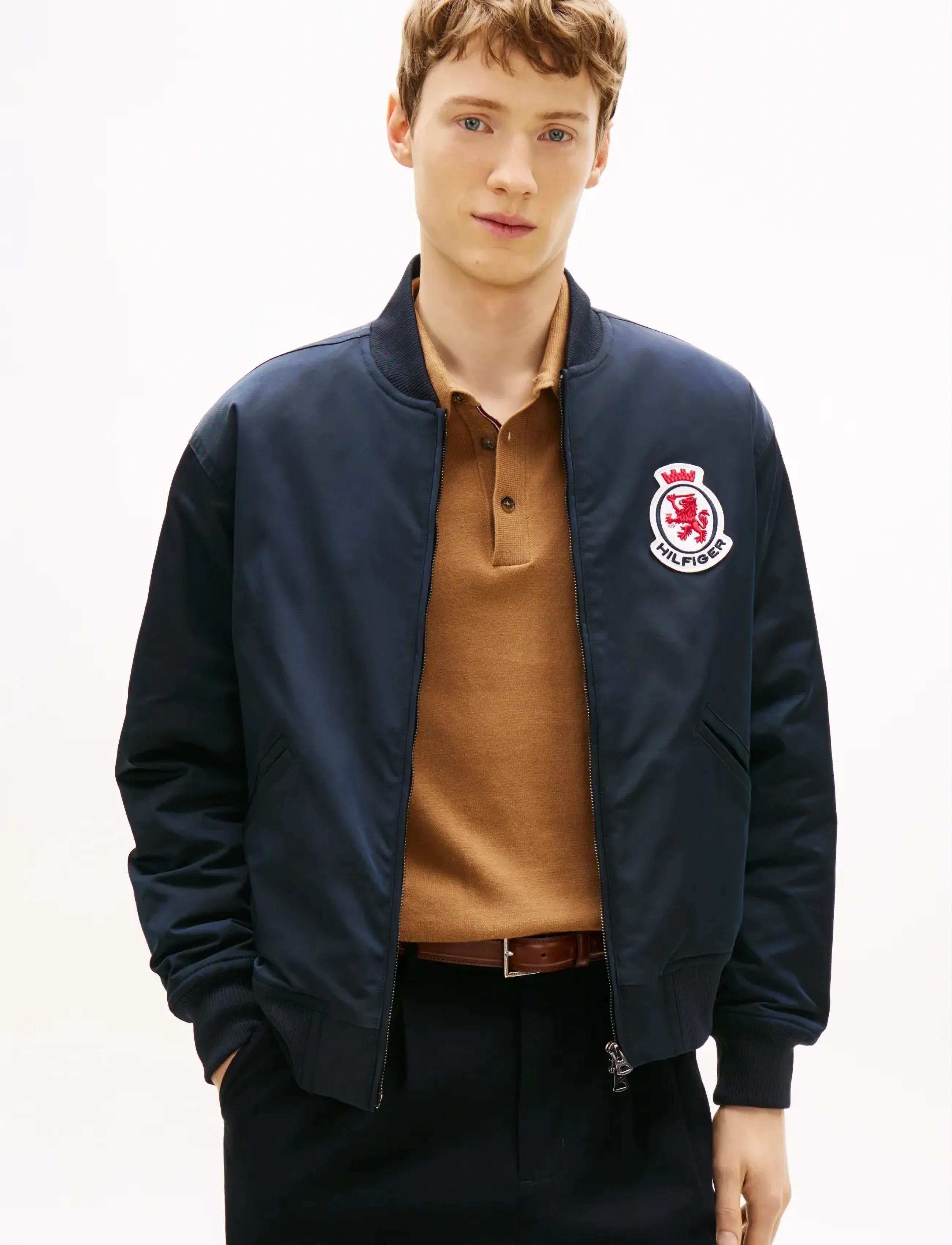 Tommy Hilfiger RWB CREST BOMBER - Bomber jakid - DESERT SKY / navy