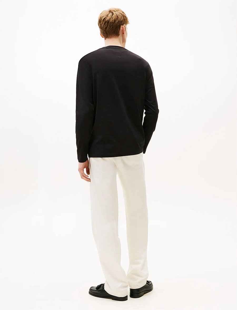 Tommy Hilfiger - HILFIGER STACK LS TEE - pikkade varrukatega t-särgid - black - 3