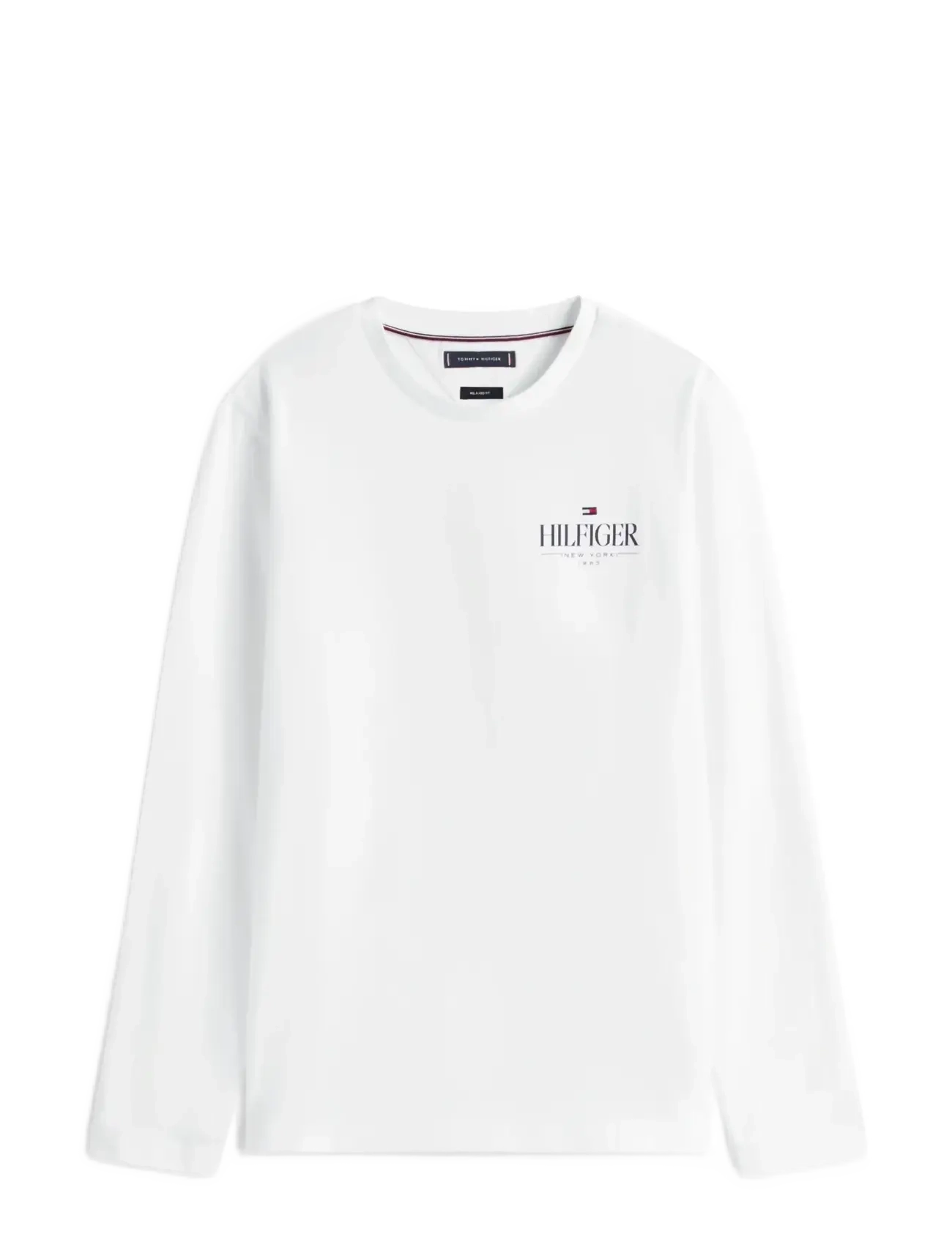 HILFIGER STACK LS TEE - WHITE