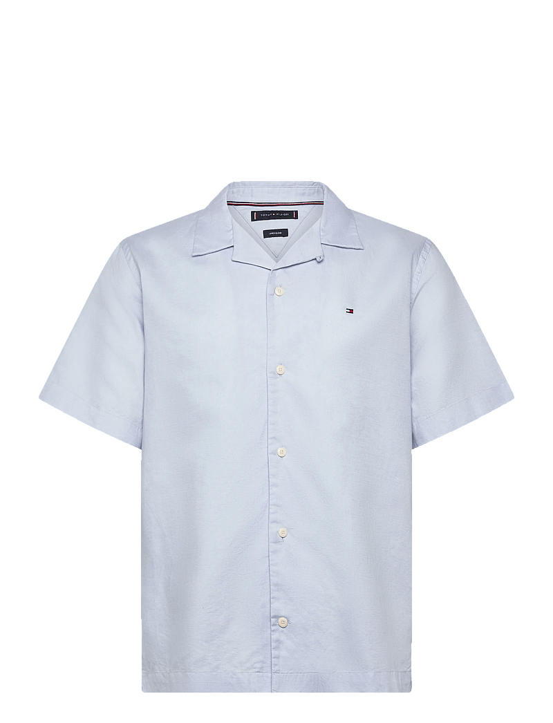 Tommy Hilfiger - LINEN BLEND SOLID S/S RF SHIRT - linased särgid - breezy blue - 1