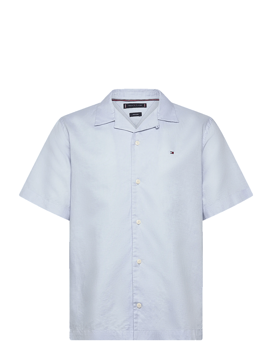 Tommy Hilfiger - LINEN BLEND SOLID S/S RF SHIRT - breezy blue - 1