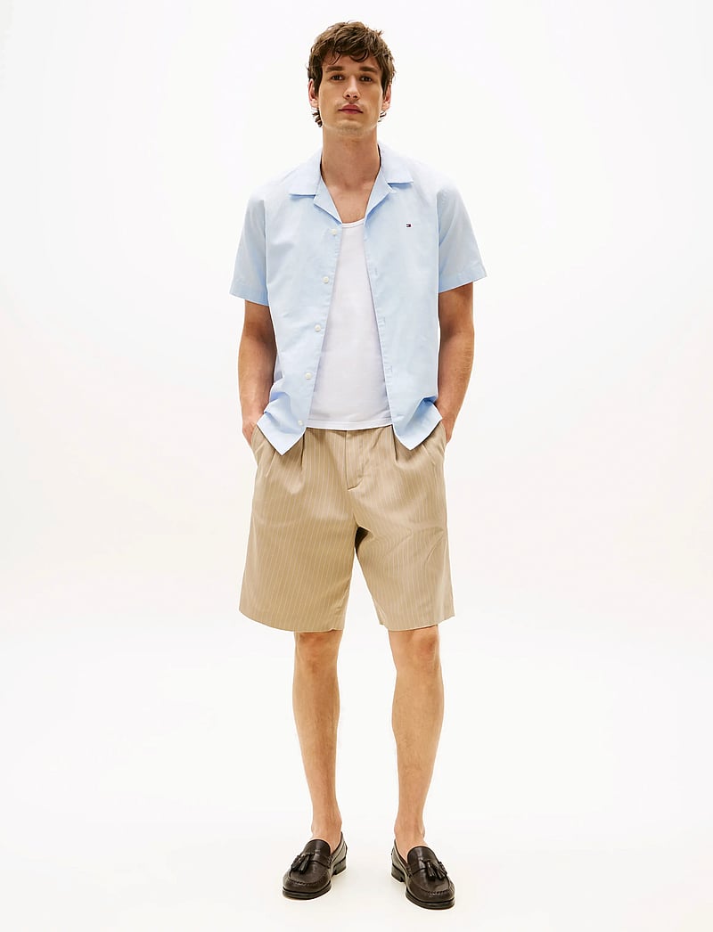 Tommy Hilfiger - LINEN BLEND SOLID S/S RF SHIRT - linased särgid - breezy blue - 3