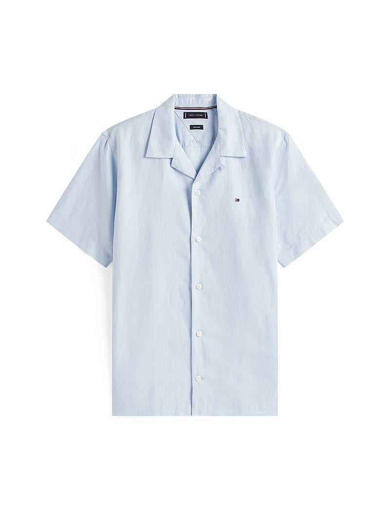 Tommy Hilfiger - LINEN BLEND SOLID S/S RF SHIRT - linased särgid - breezy blue - 5