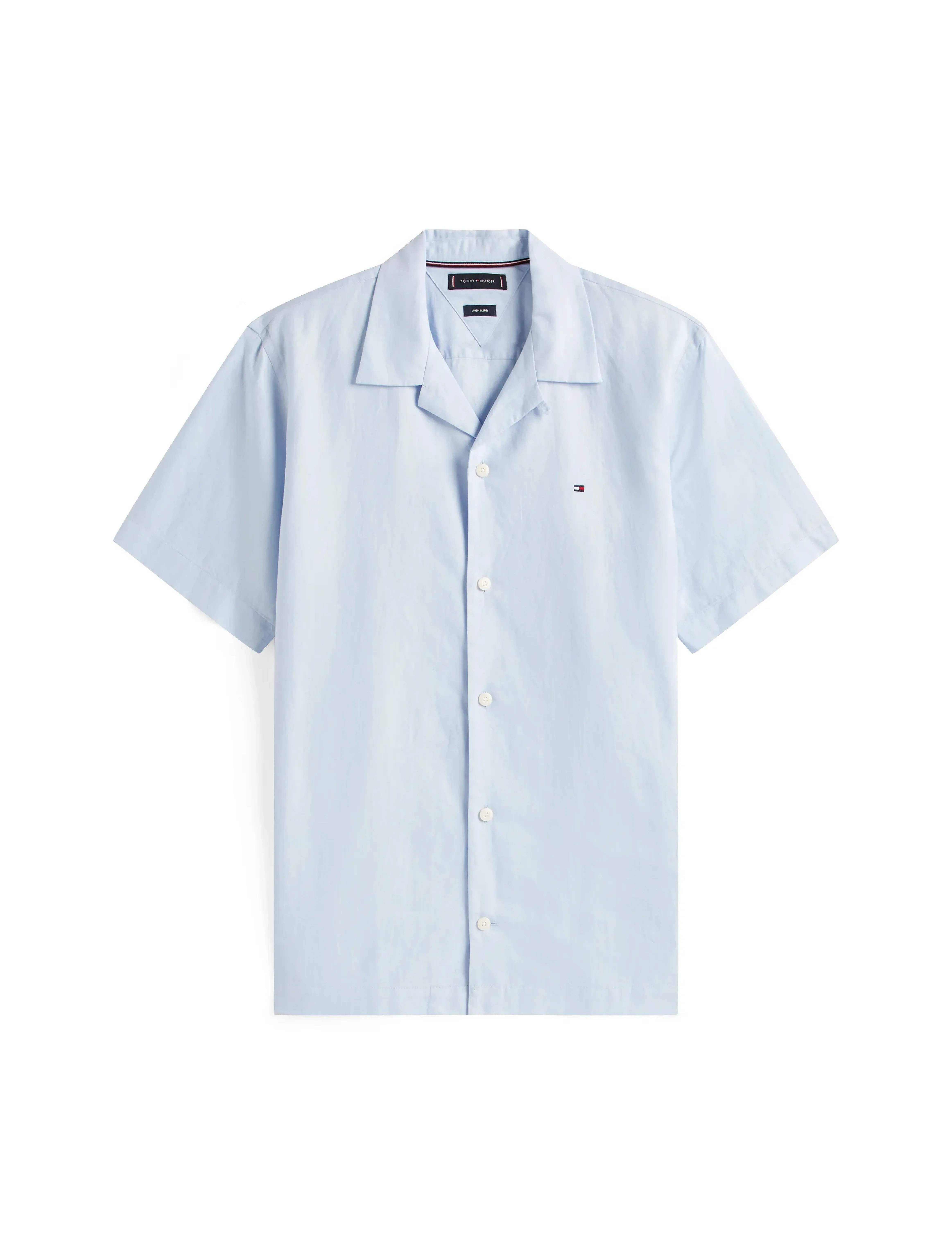 Tommy Hilfiger - LINEN BLEND SOLID S/S RF SHIRT - breezy blue - 5