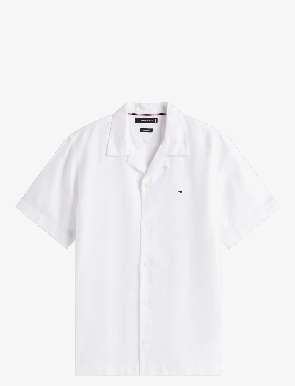 Tommy Hilfiger - LINEN BLEND SOLID S/S RF SHIRT - linen shirts - white - 1