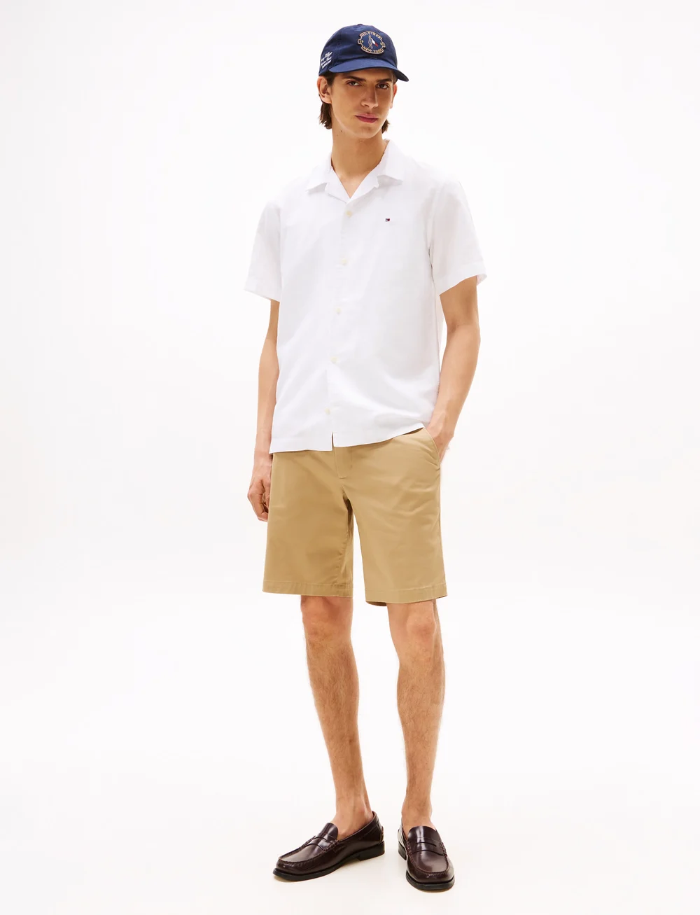 Tommy Hilfiger - LINEN BLEND SOLID S/S RF SHIRT - linen shirts - white - 2