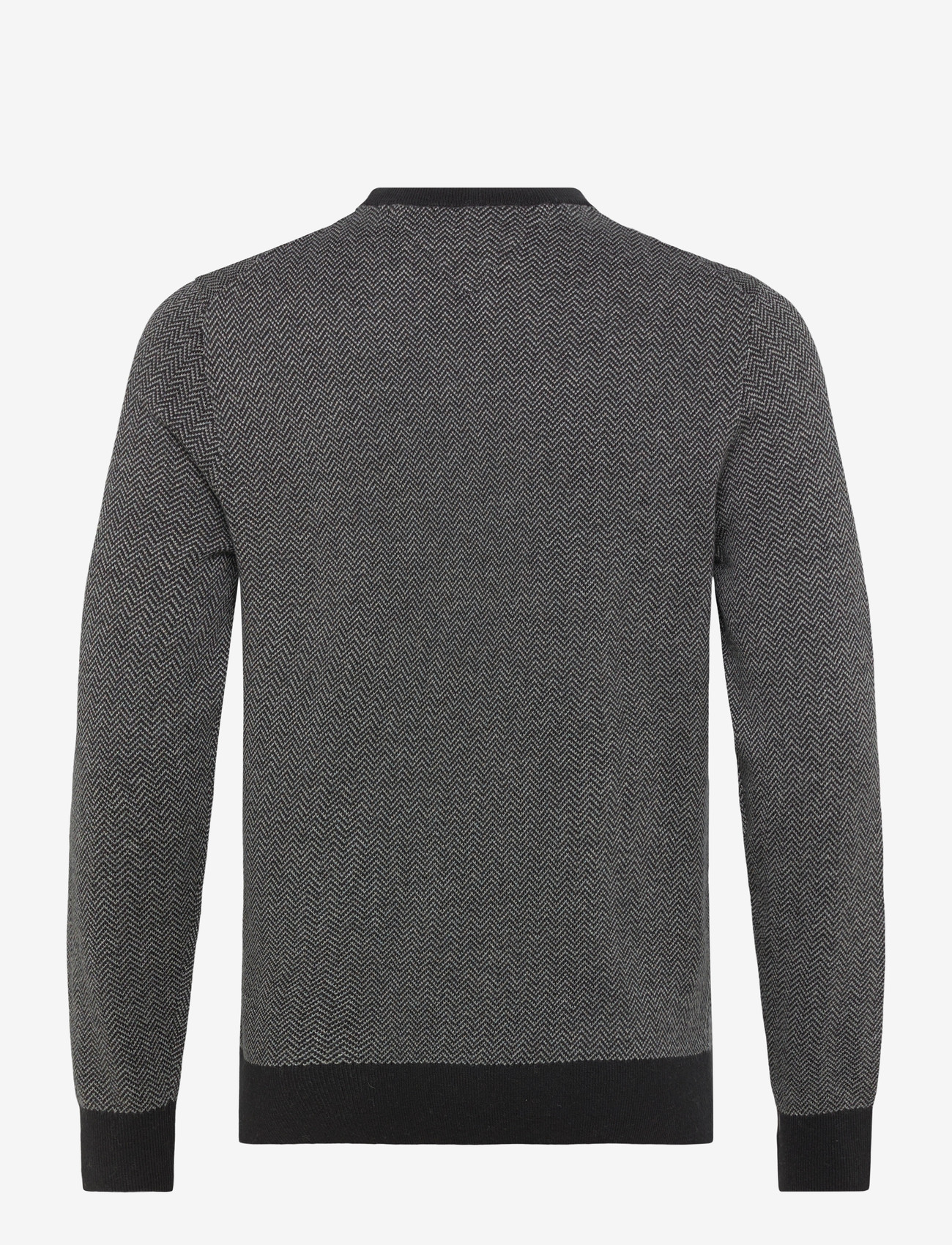 Tommy Hilfiger - PIMA CTN CASH HERRINGBONE CREW - rund hals - black medium grey htr - 2