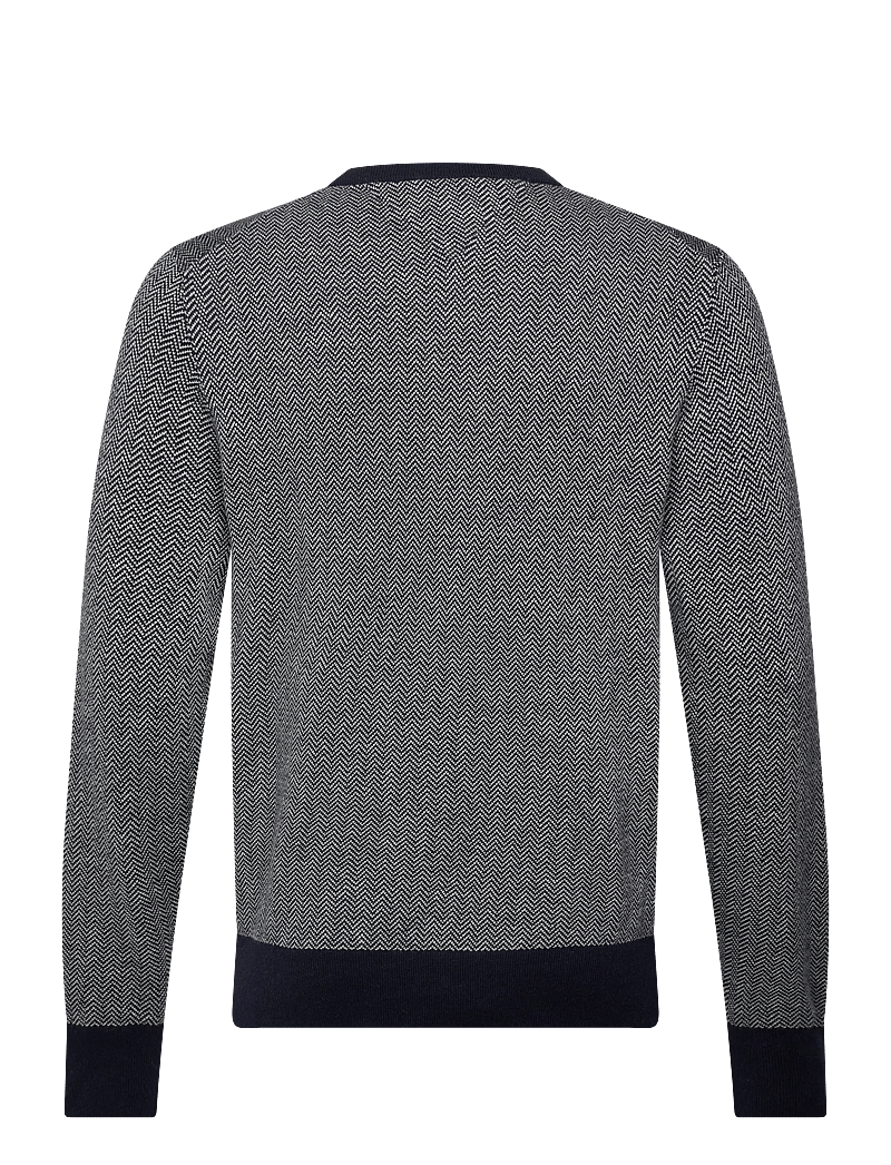 Tommy Hilfiger - PIMA CTN CASH HERRINGBONE CREW - Ümmarguse kaelusega kudumid - desert sky ivory petal - 2