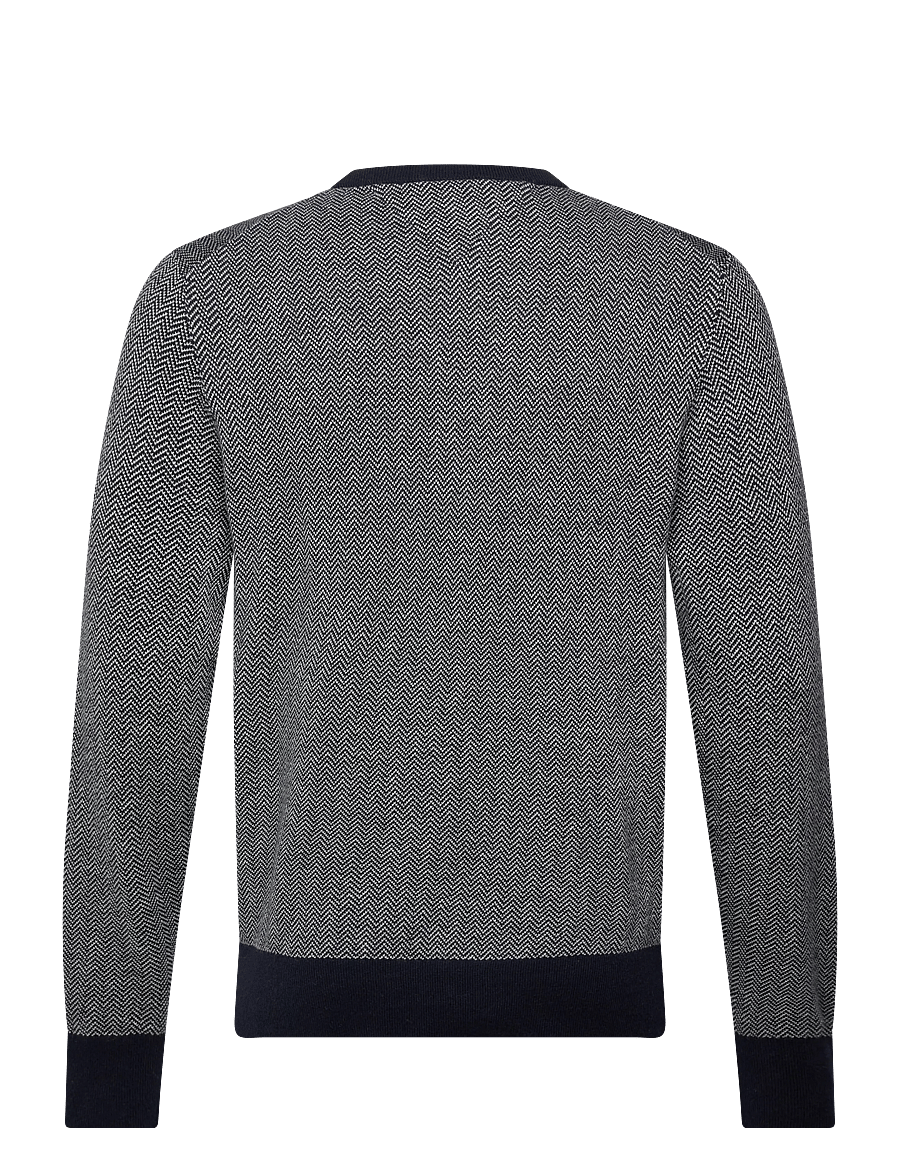 Tommy Hilfiger - PIMA CTN CASH HERRINGBONE CREW - Ümara kaelusega - desert sky ivory petal - 2