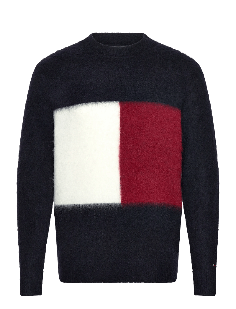 Tommy Hilfiger - ALPACA BLEND BIG FLAG CREW NECK - rundhalsad - desert sky - 1