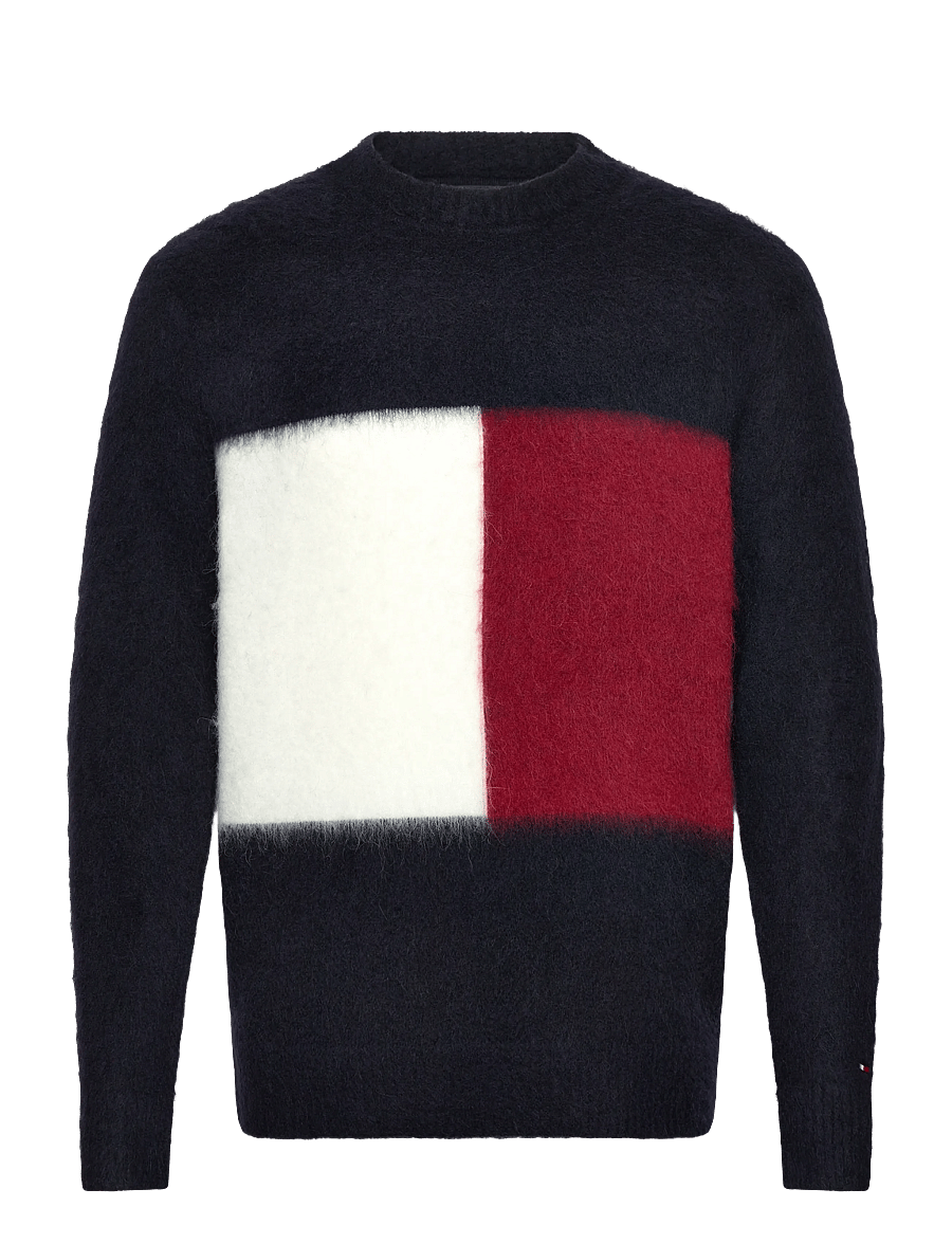 Tommy Hilfiger - ALPACA BLEND BIG FLAG CREW NECK - rundhals - desert sky - 1